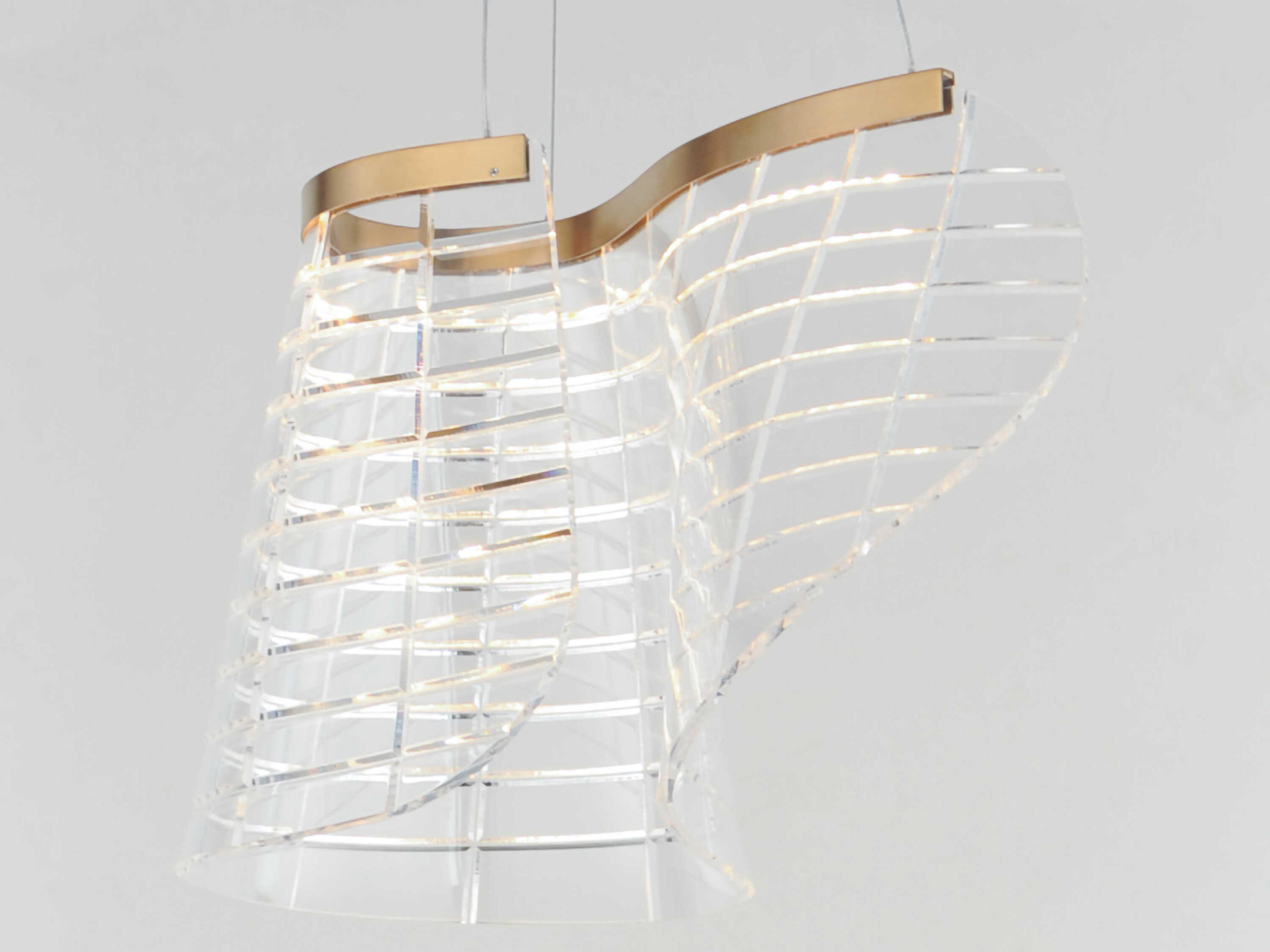 ET2 Tartan 1-Light Brushed Champagne Gold Mini Pendant