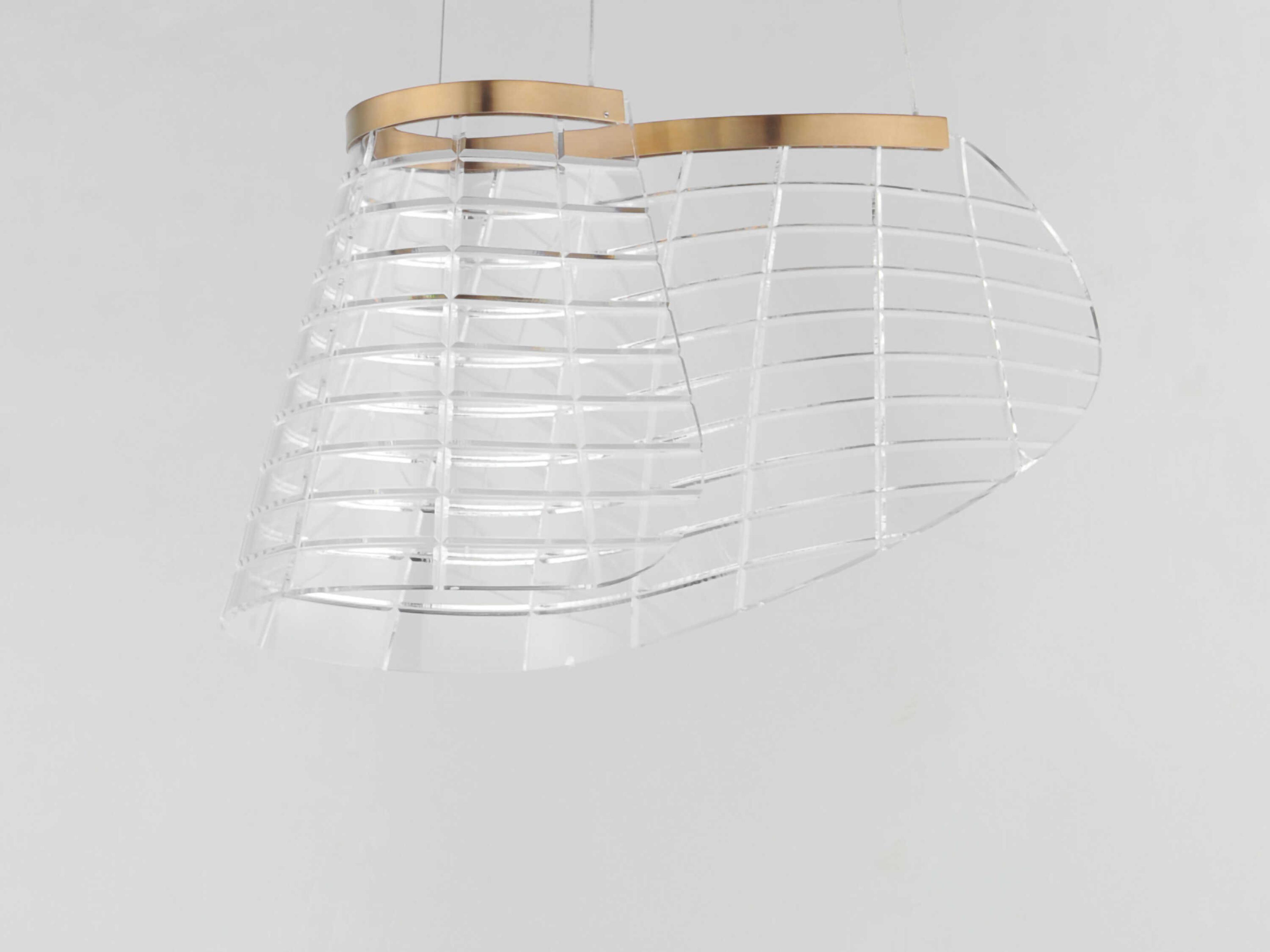 ET2 Tartan 1-Light Brushed Champagne Gold Mini Pendant