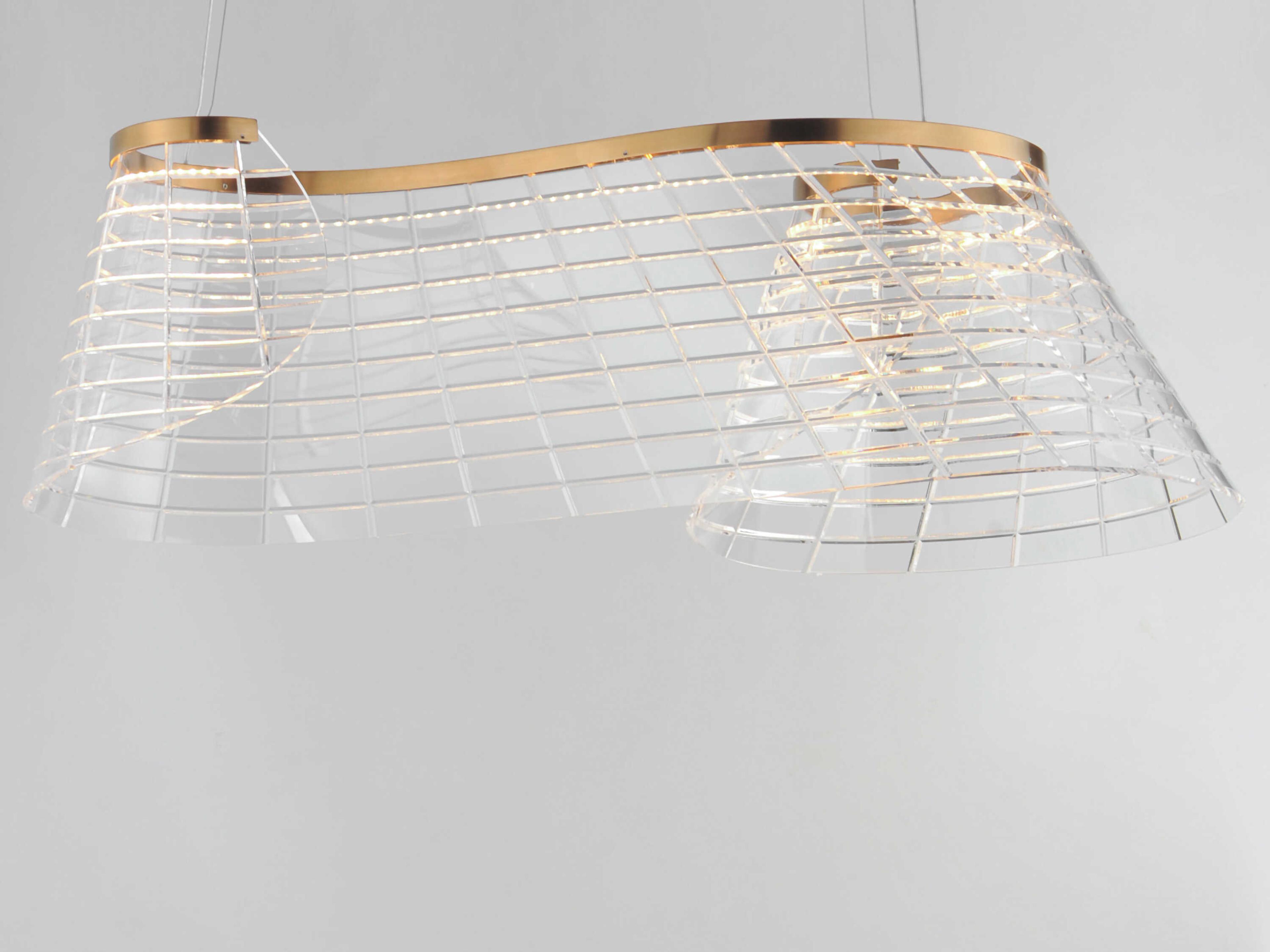 ET2 Tartan 1-Light Brushed Champagne Gold Island Pendant