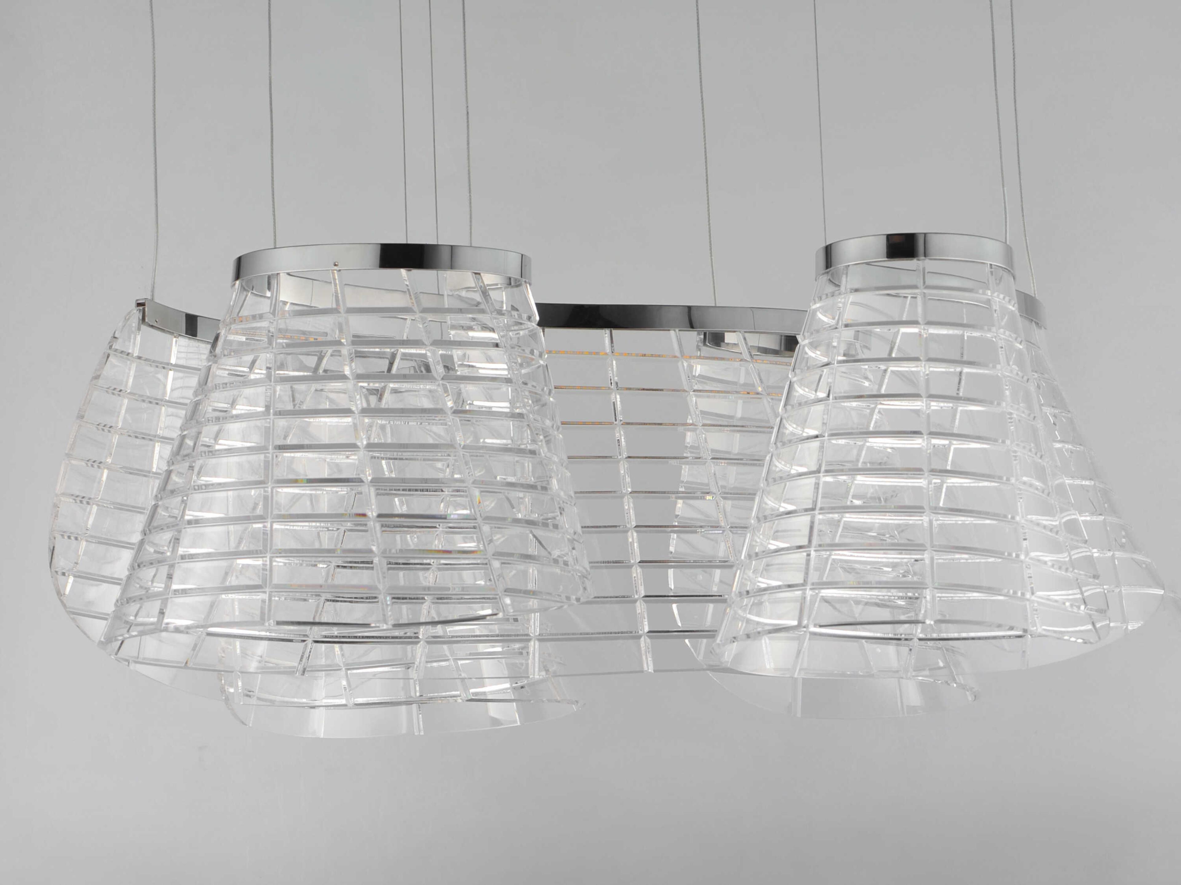 ET2 Tartan 3-Light Polished Chrome Pendant
