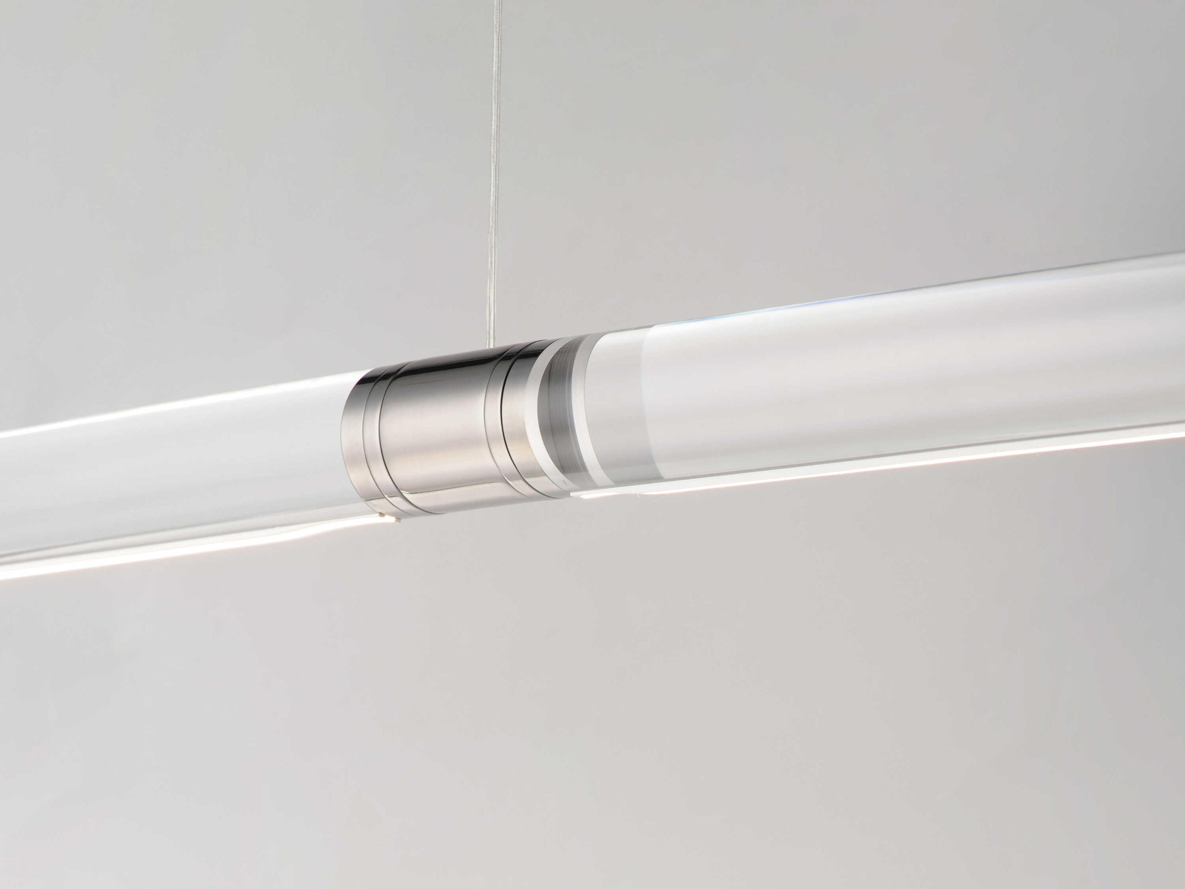 ET2 Vanish 2-Light Brushed Aluminum Silver Linear Island Pendant