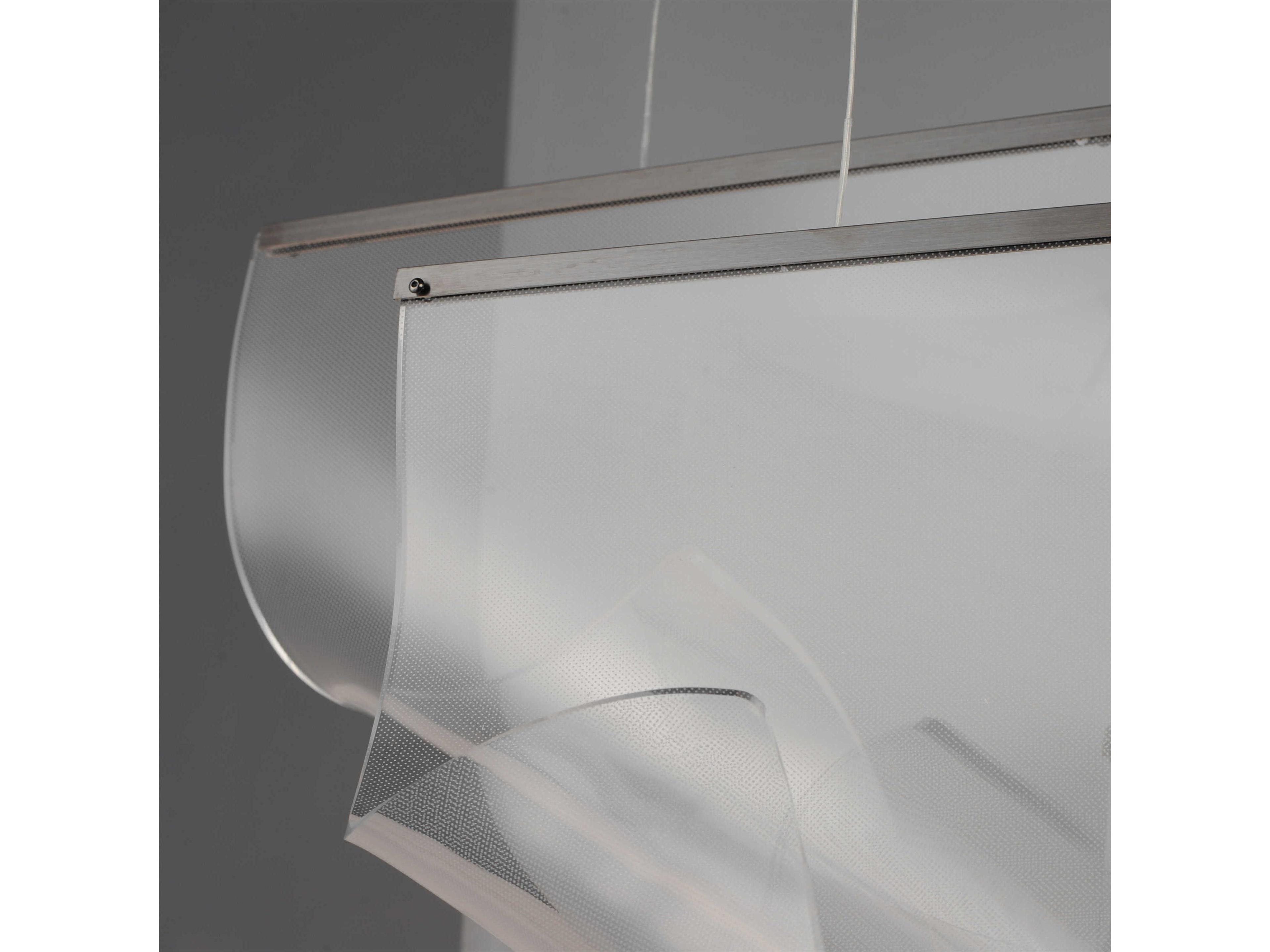 ET2 Rinkle 3-Light Brushed Gunmetal LED Linear Island Pendant