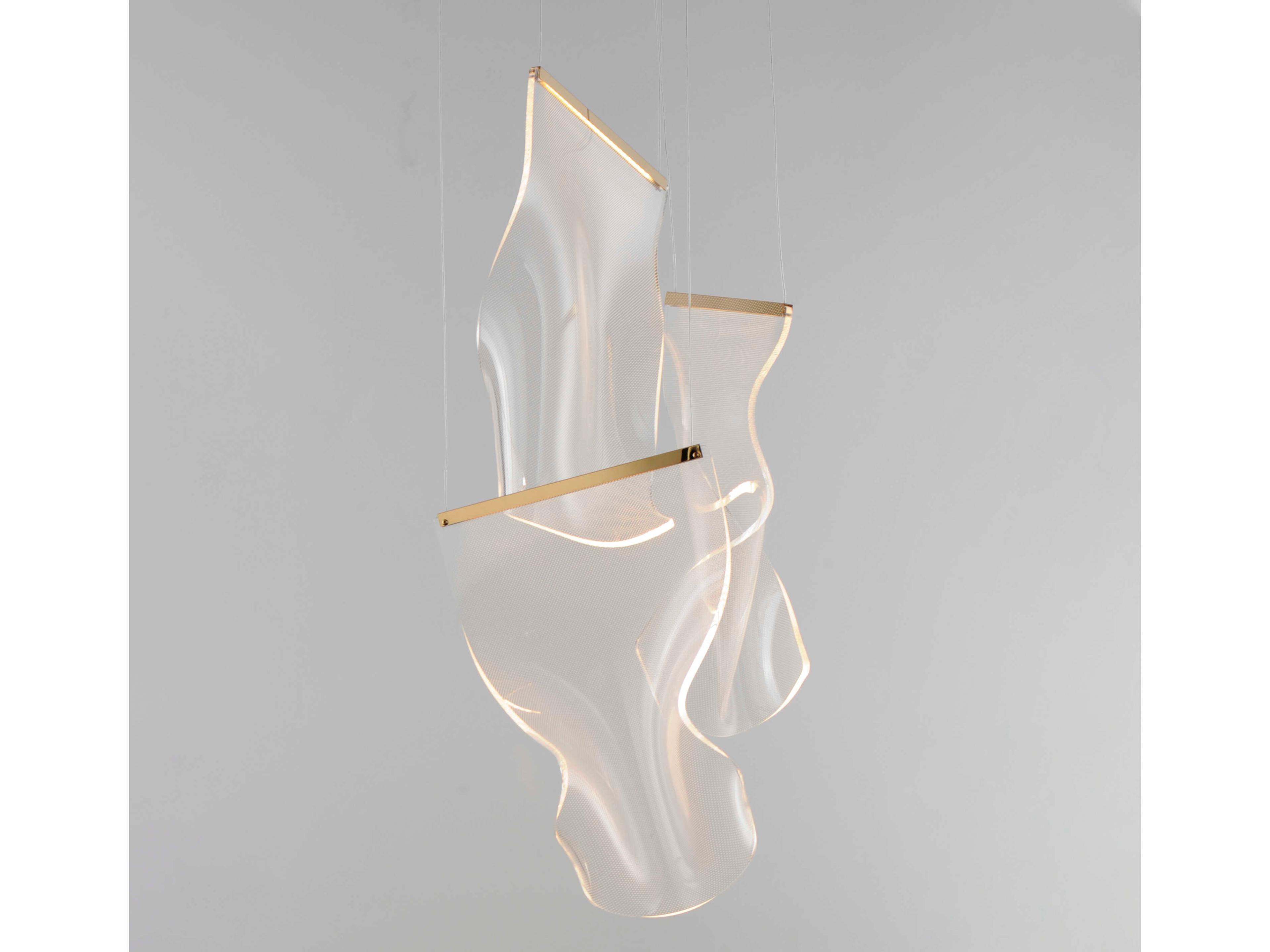 ET2 Rinkle 3-Light French Gold LED Pendant