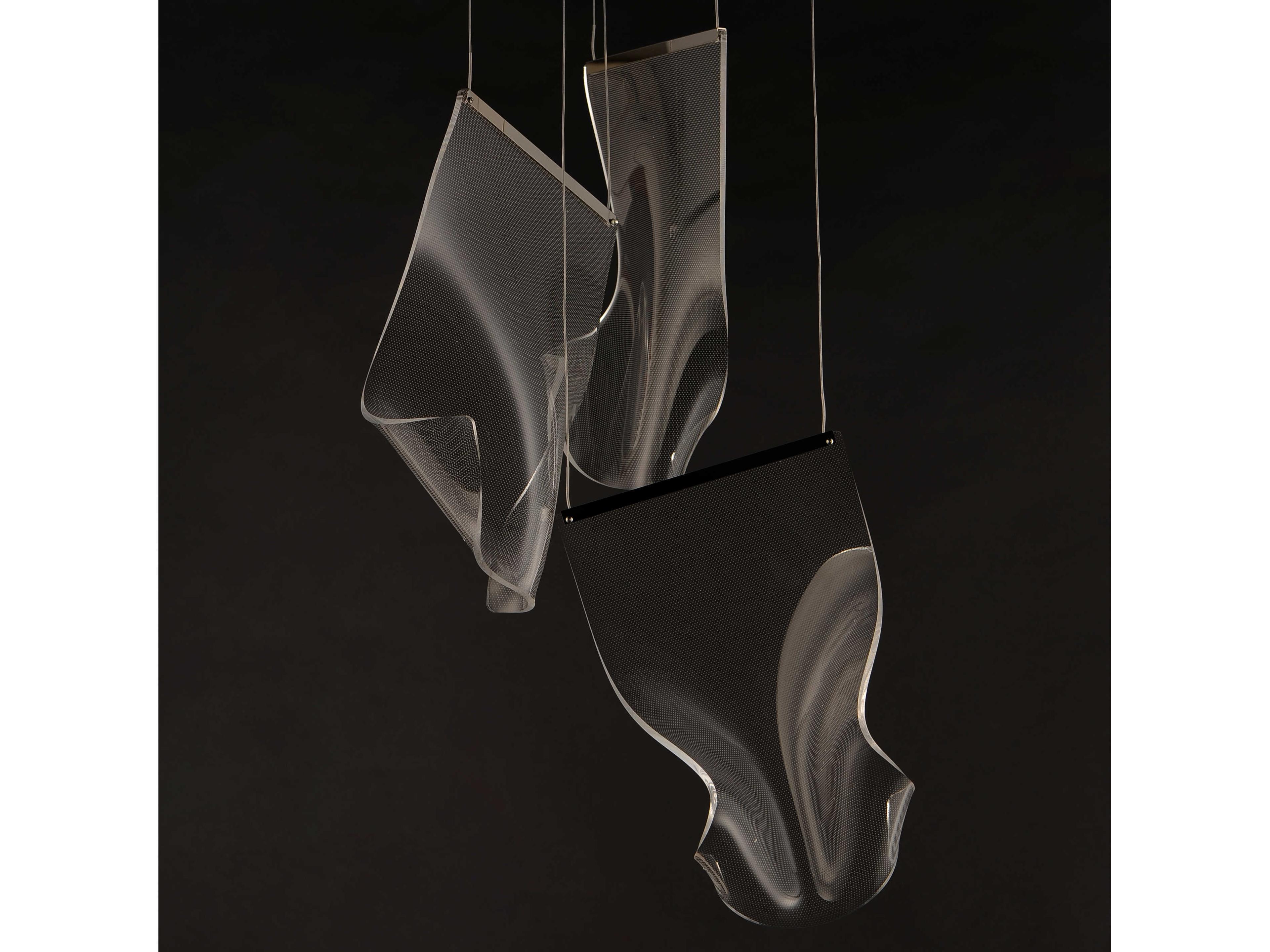 ET2 Rinkle 3-Light Polished Chrome LED Tiered Pendant