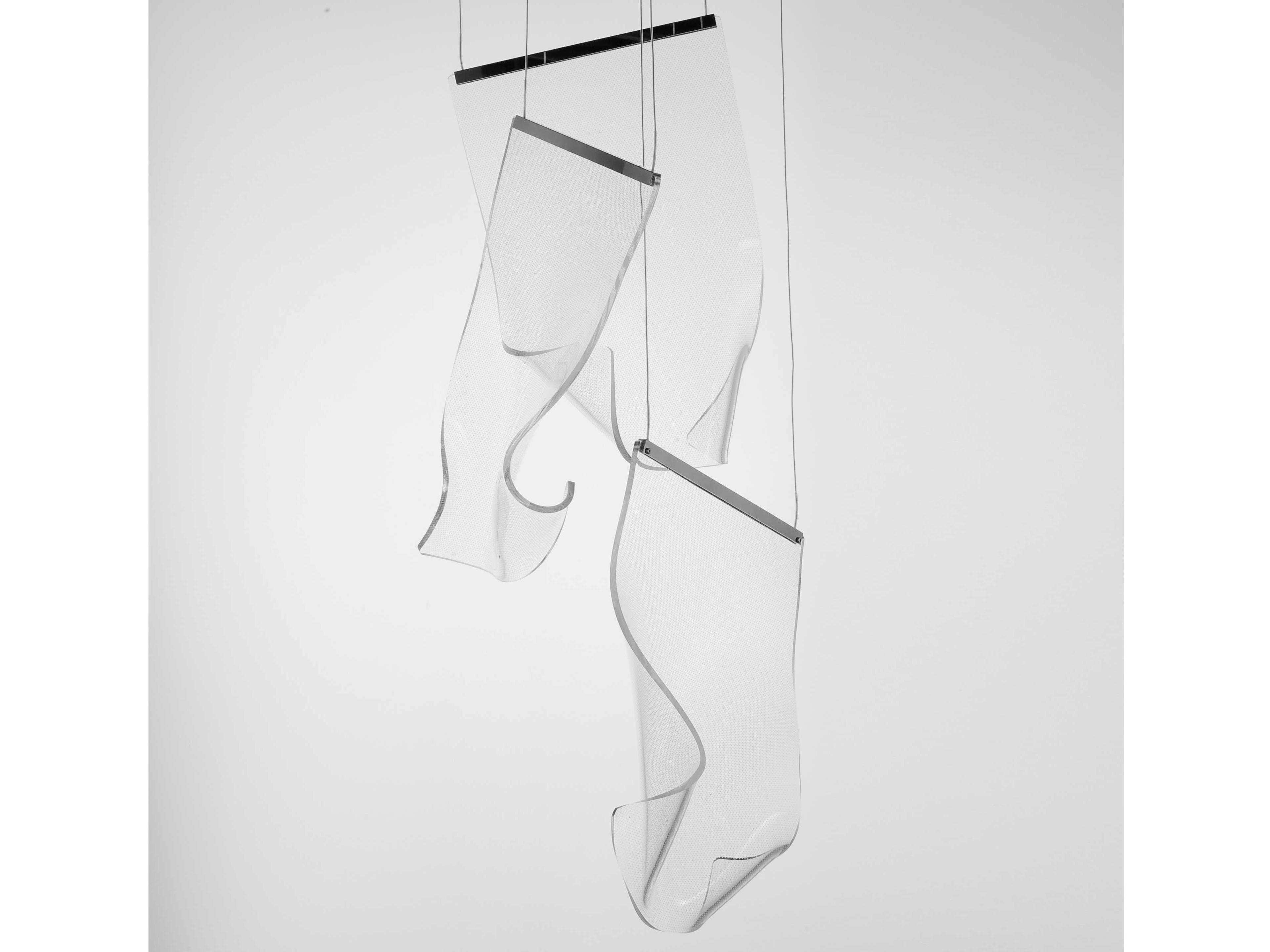 ET2 Rinkle 3-Light Polished Chrome LED Tiered Pendant