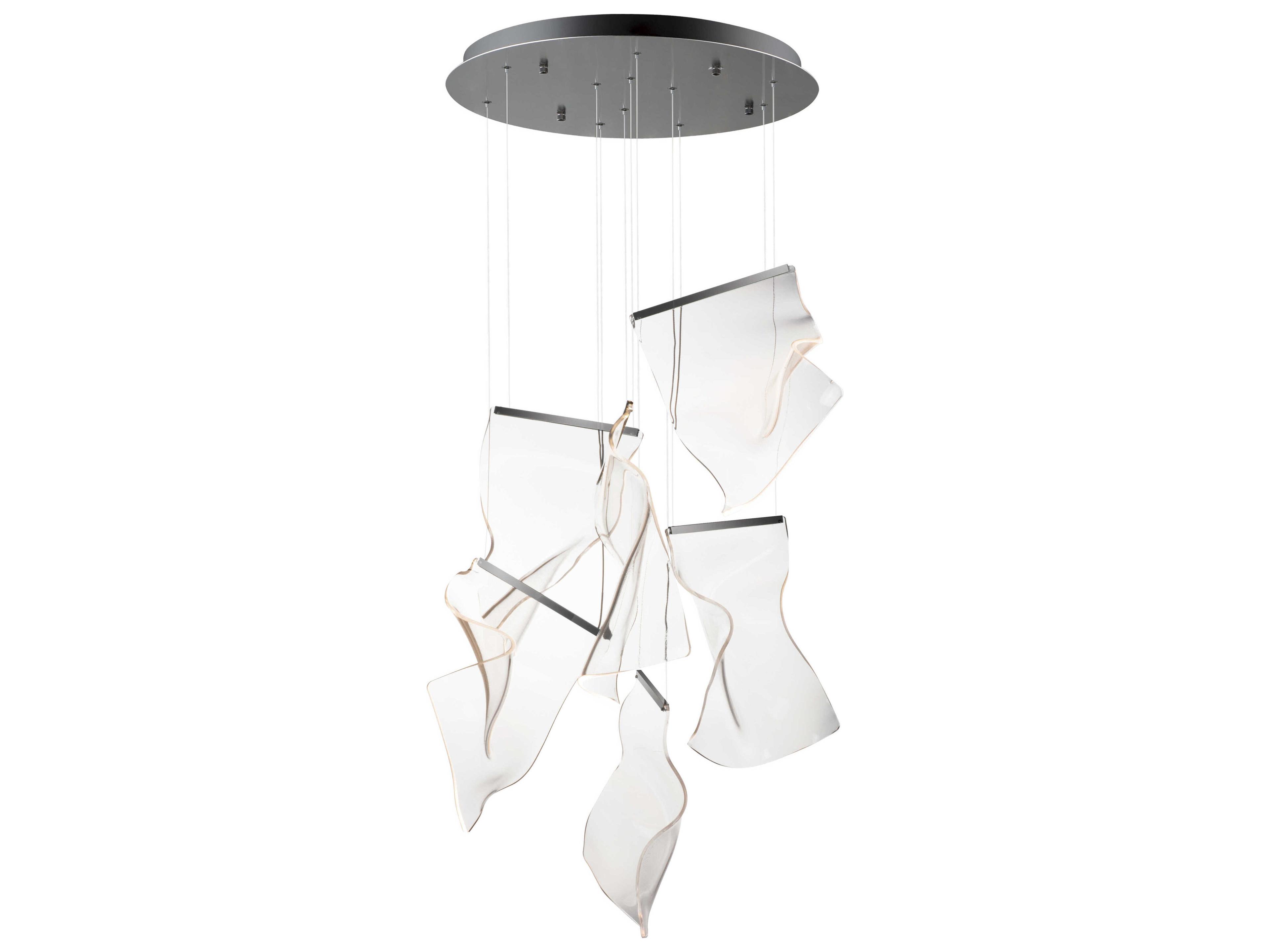 Rinkle 6-Light Brushed Gunmetal LED Pendant