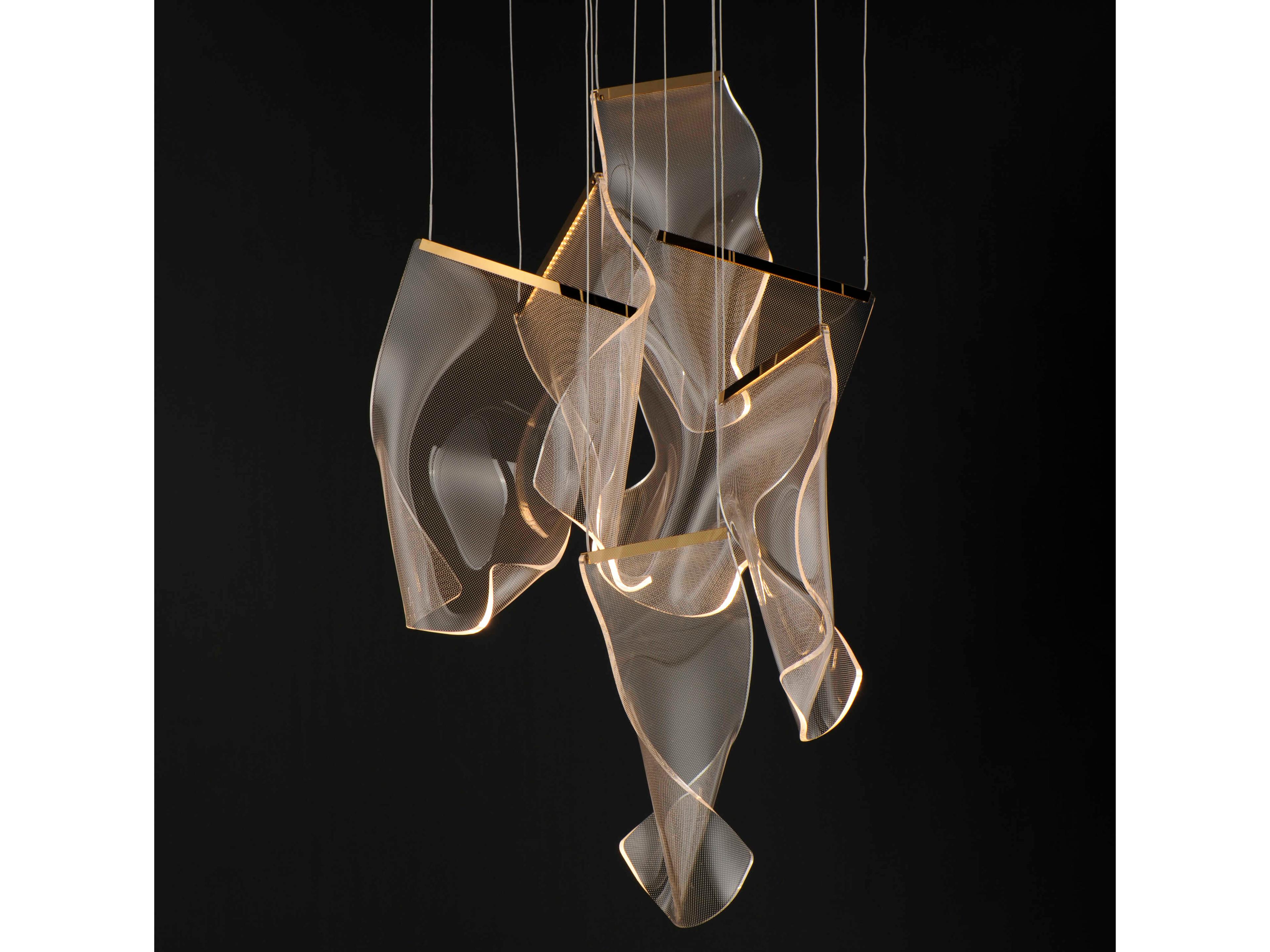 ET2 Rinkle 6-Light French Gold LED Pendant