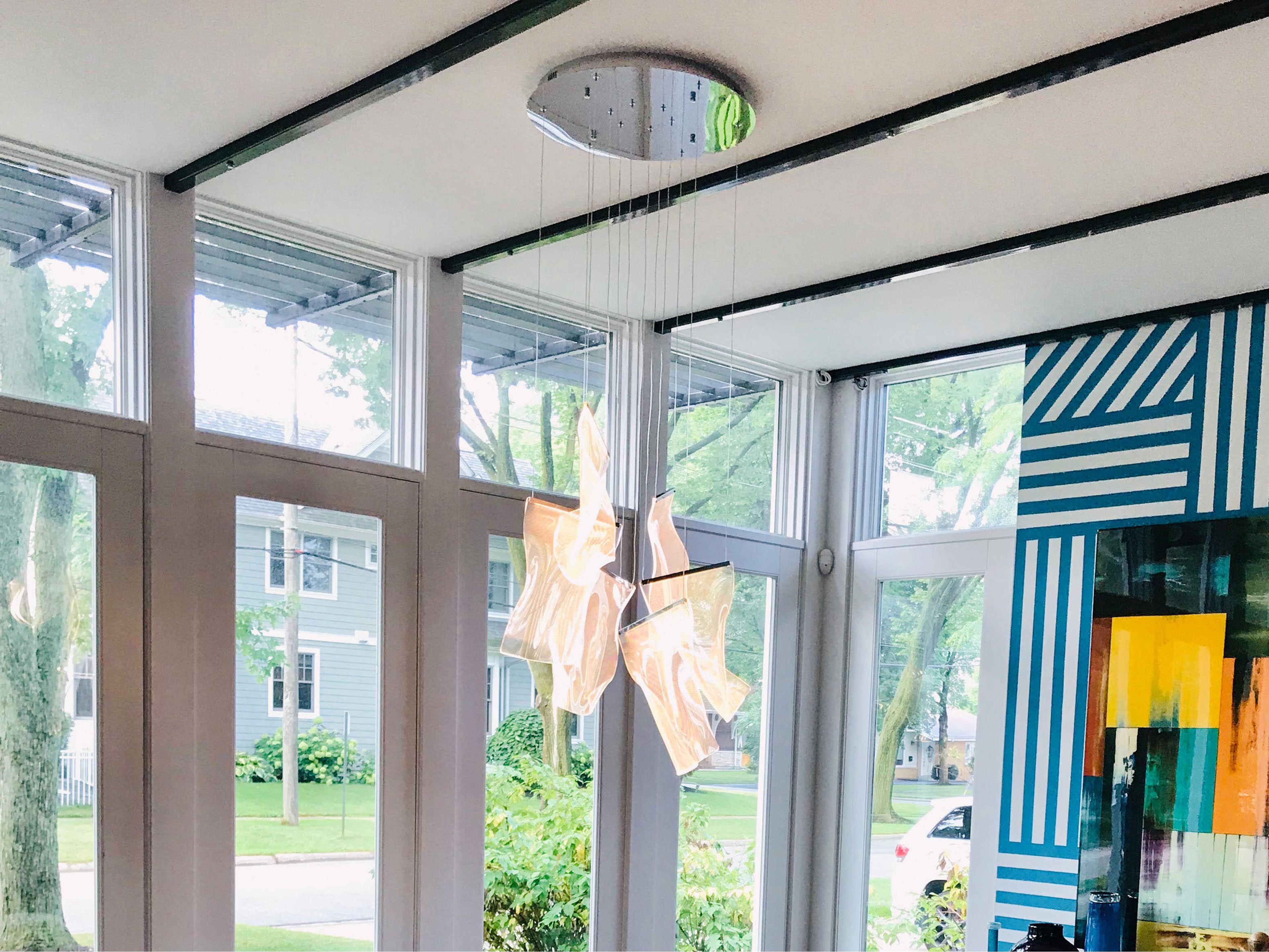 ET2 Rinkle 6-Light Polished Chrome LED Tiered Pendant