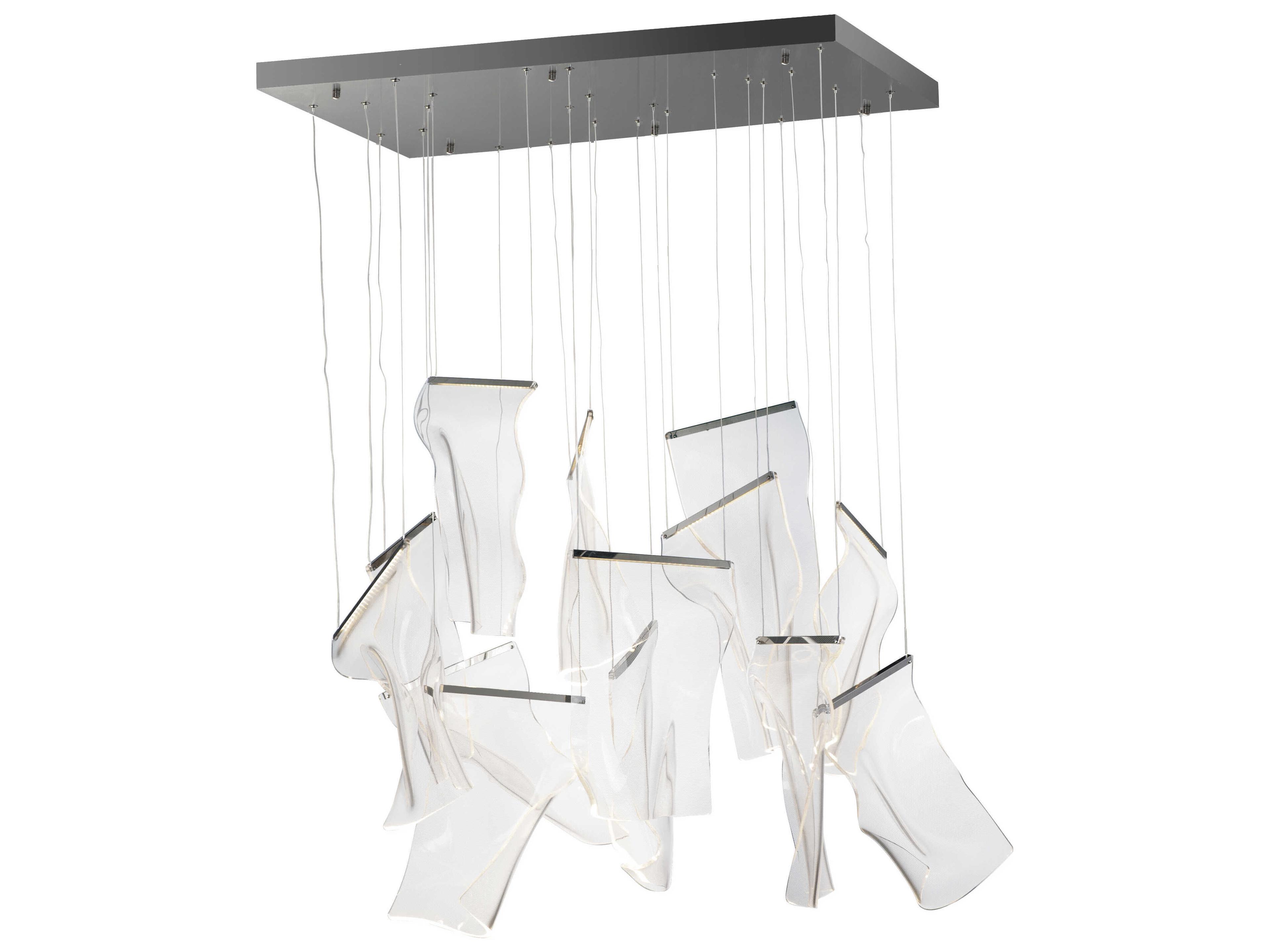 Rinkle 13-Light Brushed Gunmetal LED Island Pendant