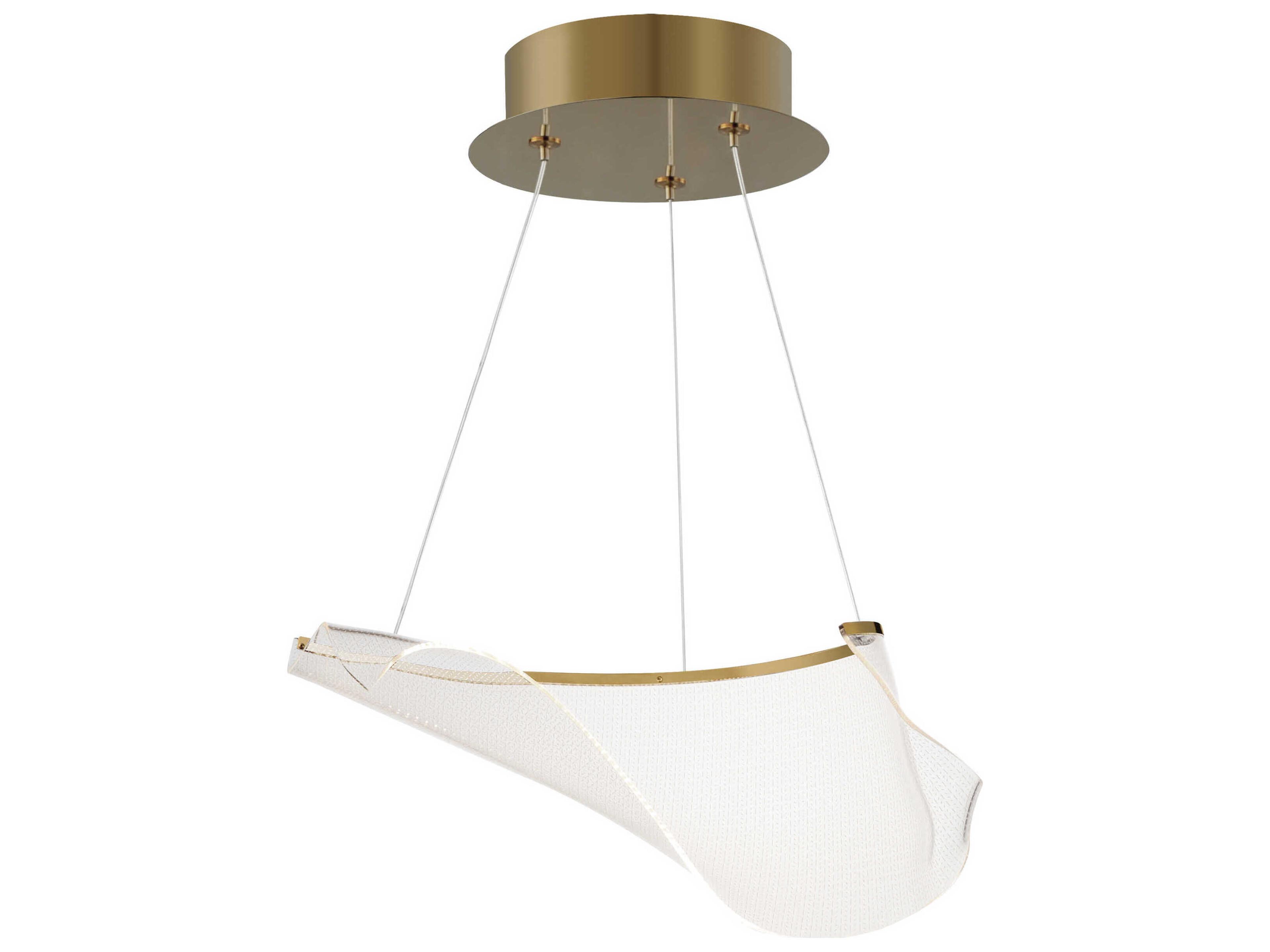 Rinkle 1-Light French Gold Island Pendant