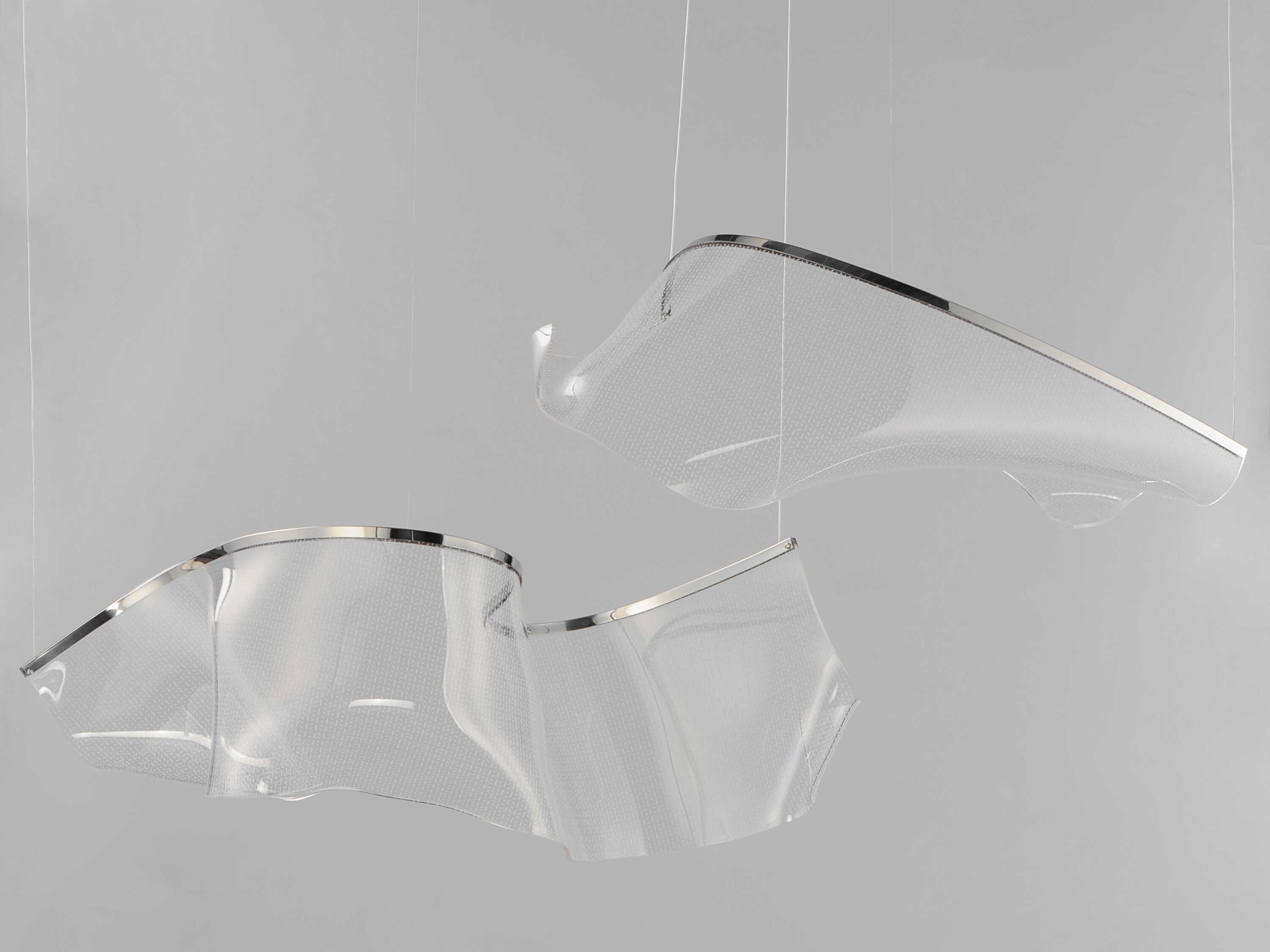 ET2 Rinkle 2-Light Polished Chrome Linear Island Pendant