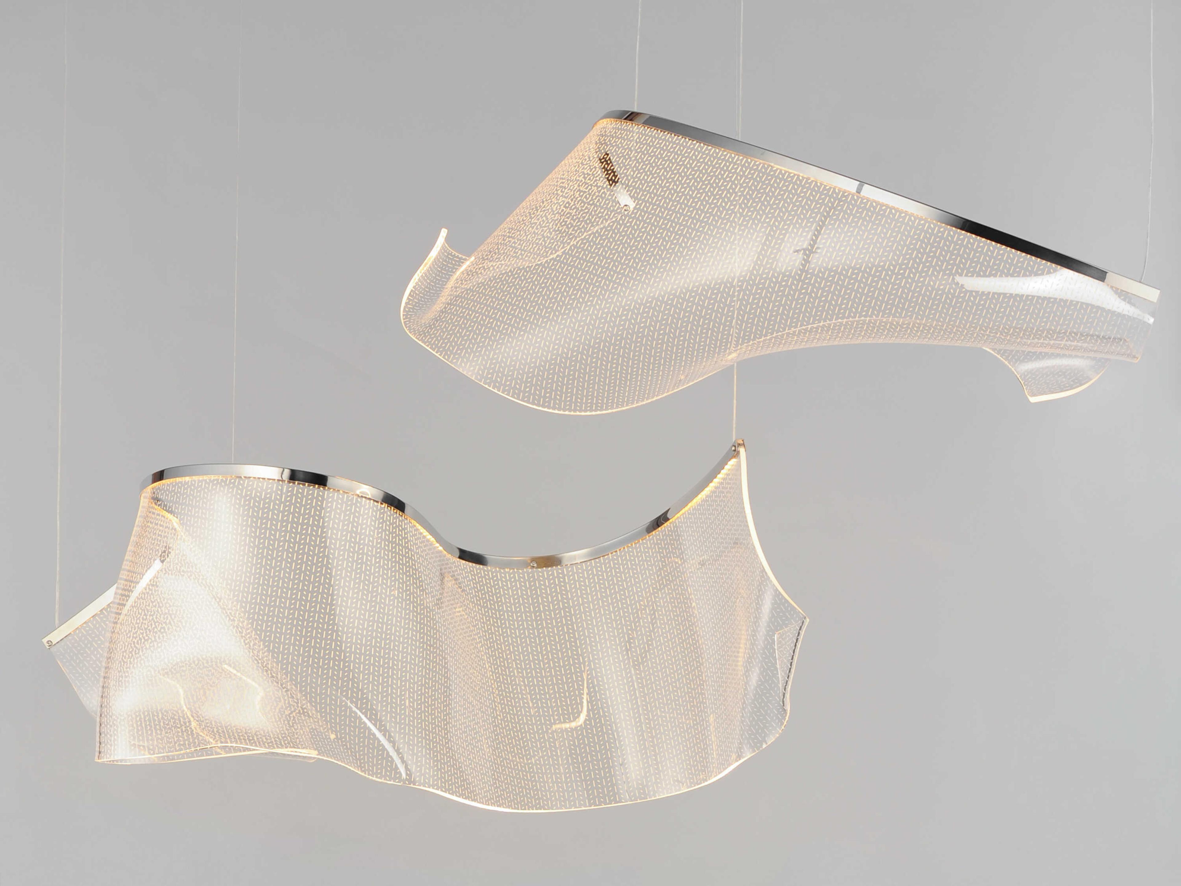 ET2 Rinkle 2-Light Polished Chrome Linear Island Pendant