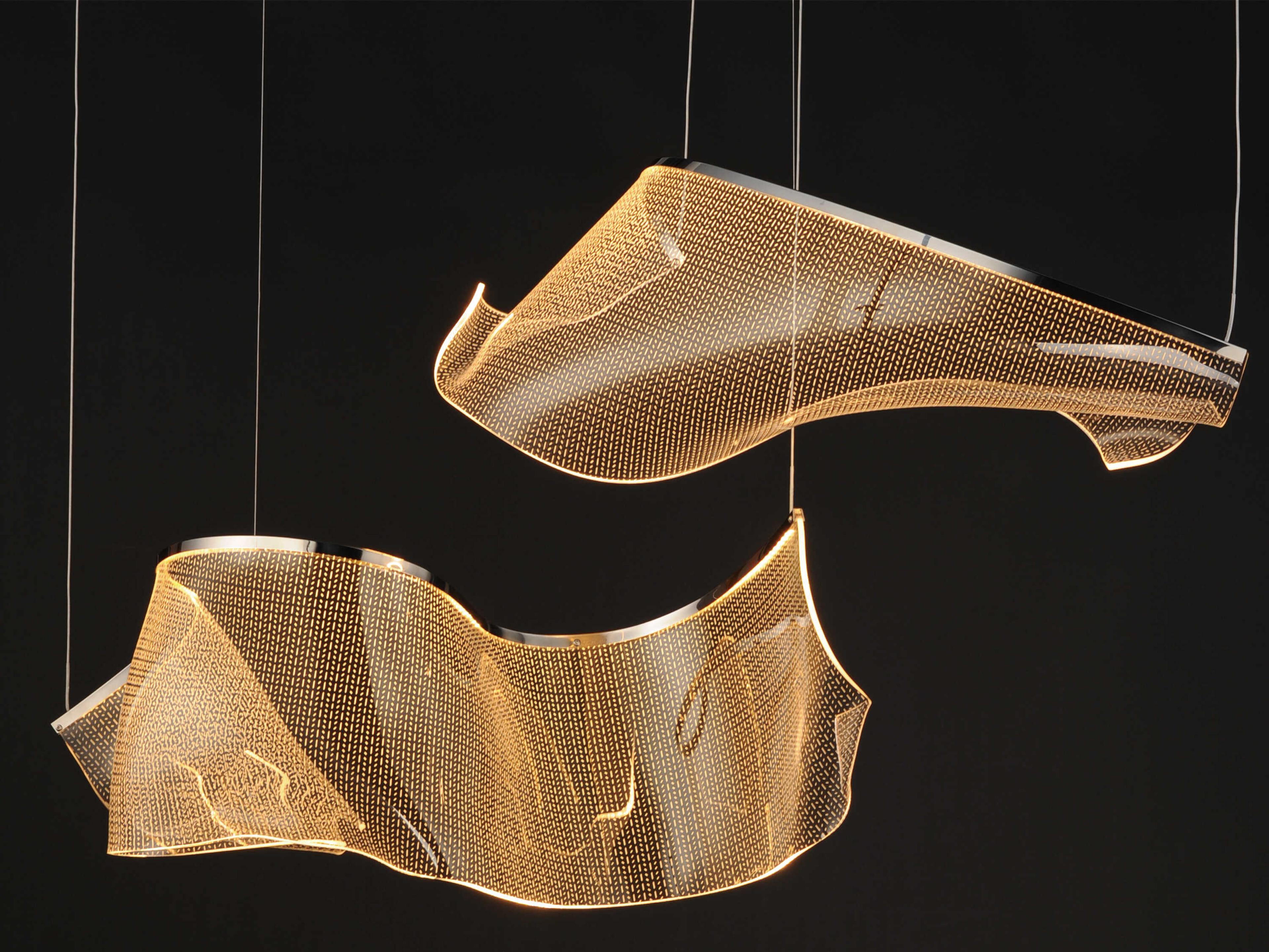 ET2 Rinkle 2-Light Polished Chrome Linear Island Pendant