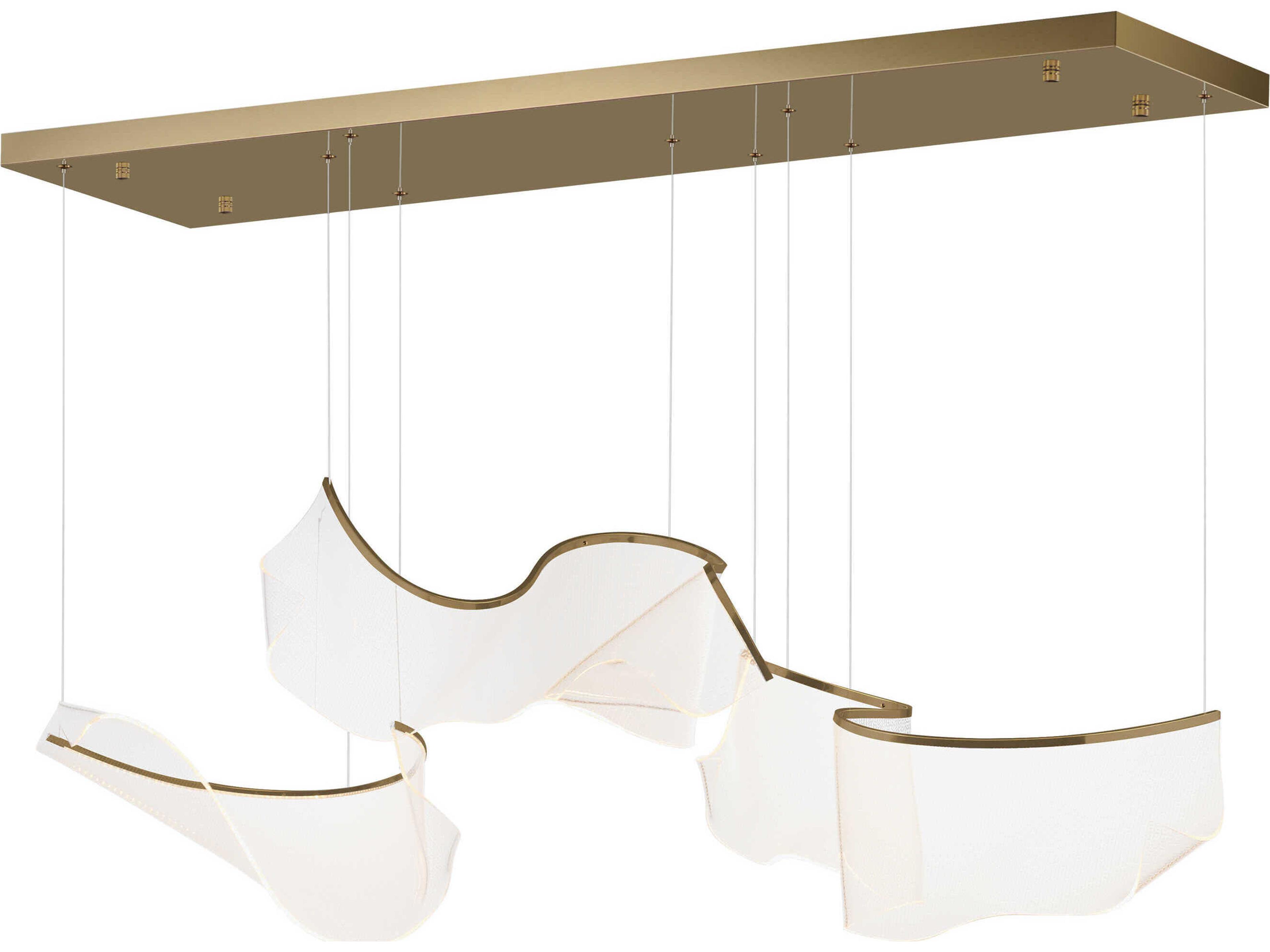 Rinkle LED Multi Light Pendant in French Gold
