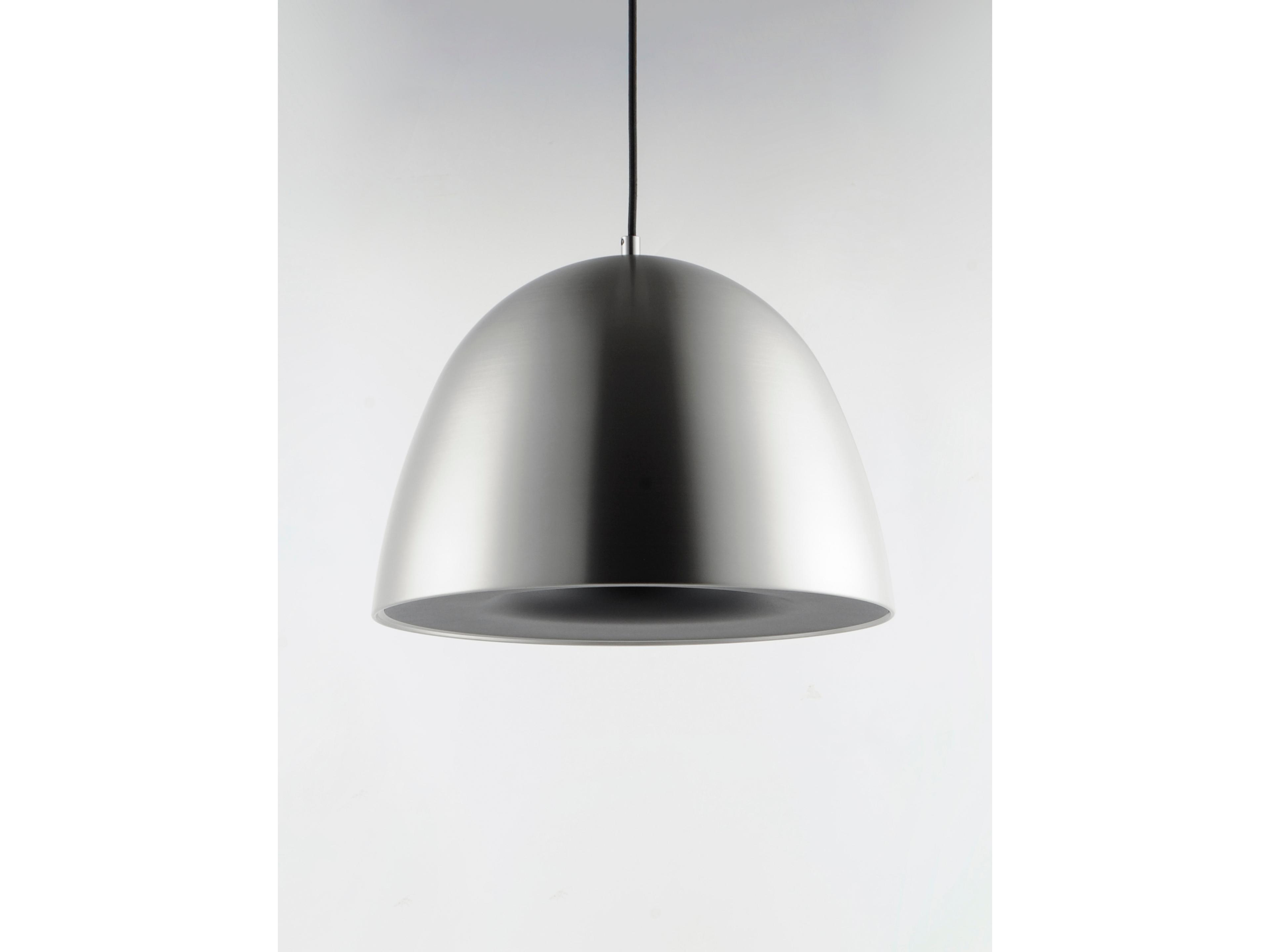ET2 Fungo 1-Light Satin Nickel Black LED Dome Pendant