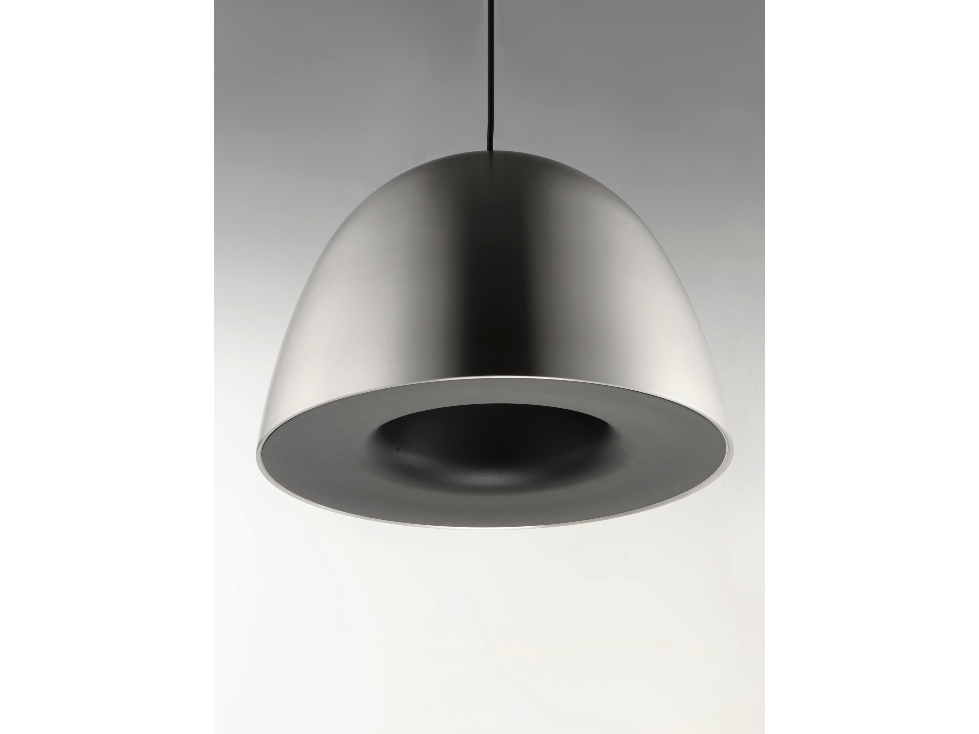 ET2 Fungo 1-Light Satin Nickel Black LED Dome Pendant