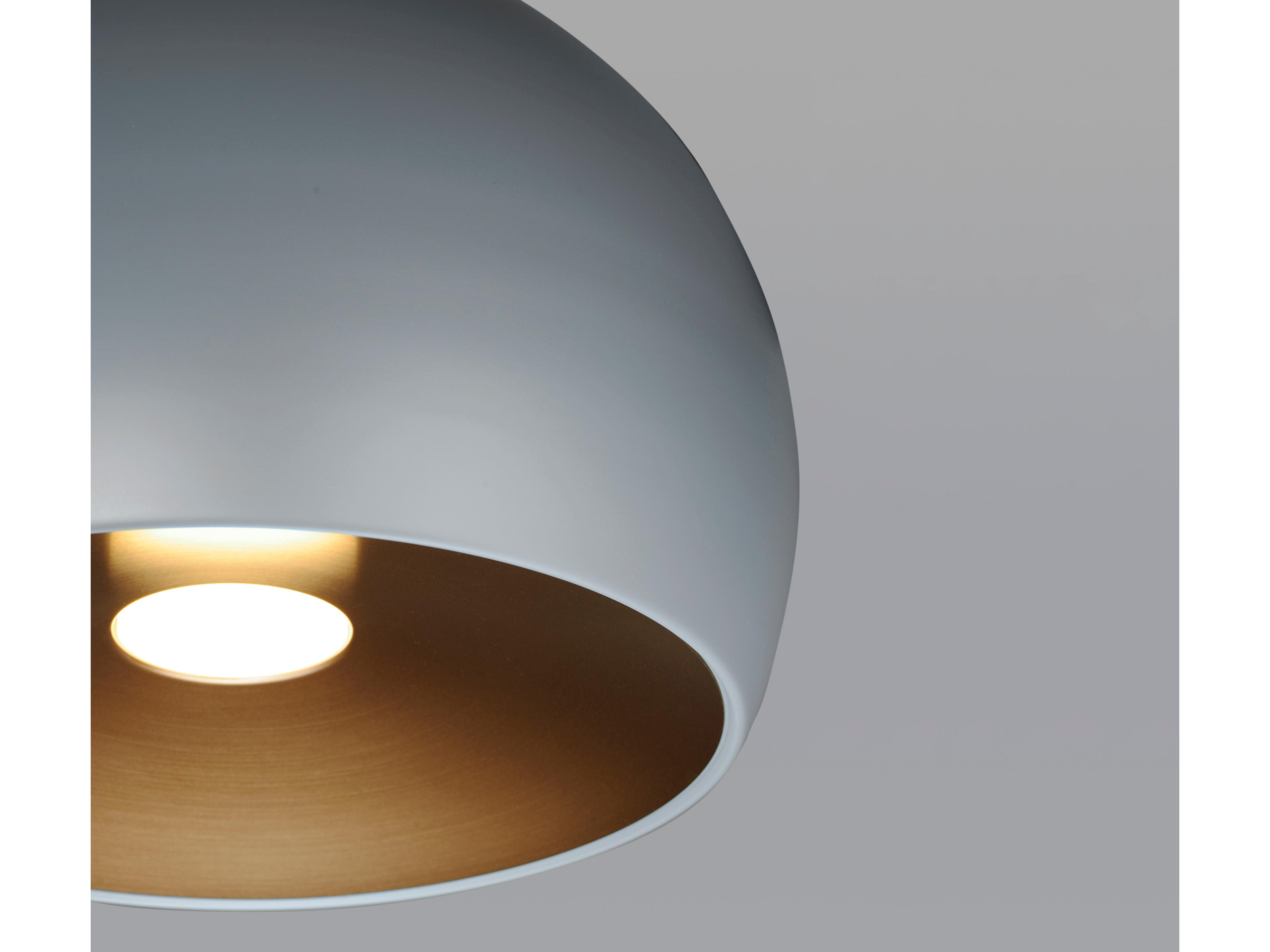 ET2 Palla 1-Light Dark Grey Coffee Brown LED Dome Pendant