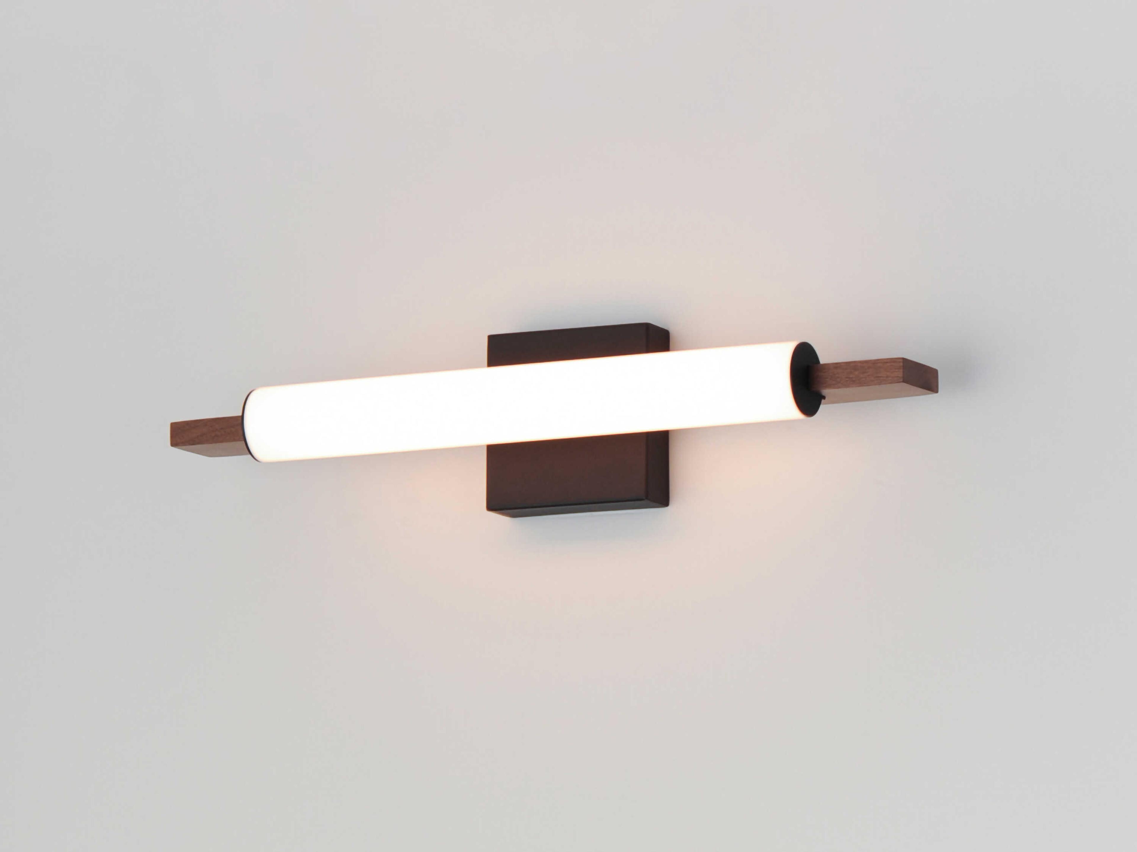 ET2 Joist 1-Light Walnut Black Vanity Light