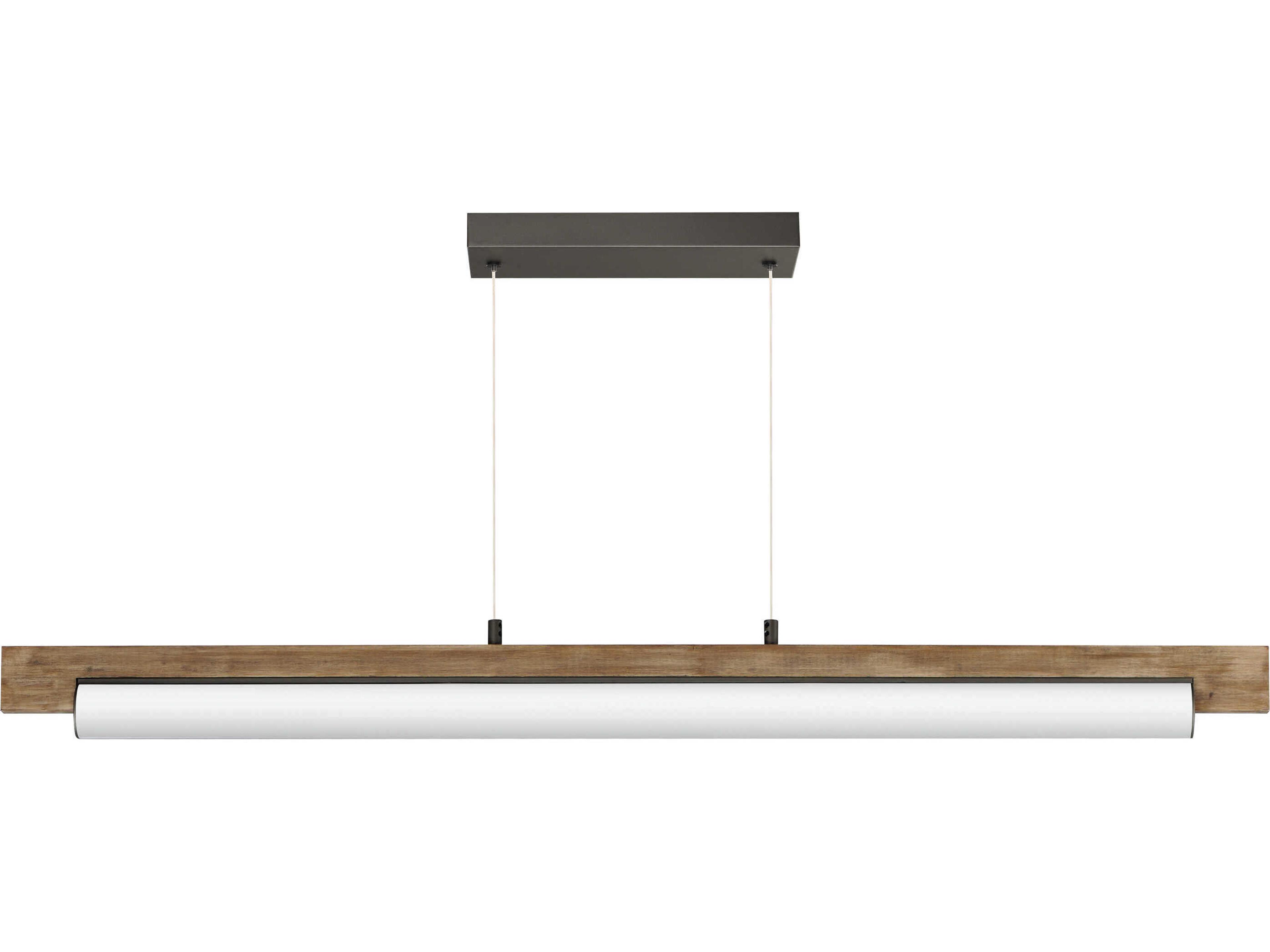 Joist 1-Light Driftwood Charcoal Gray Linear Island Pendant