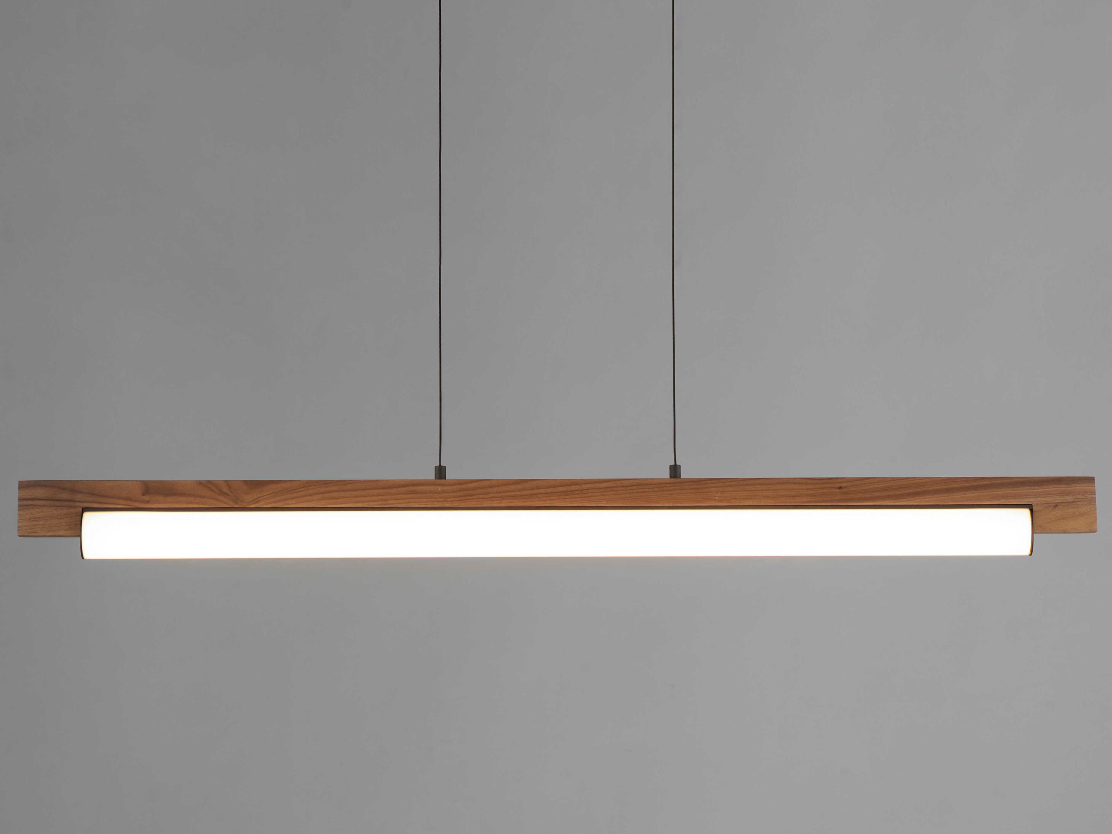 ET2 Joist 1-Light Walnut Black Cylinder Linear Island Pendant