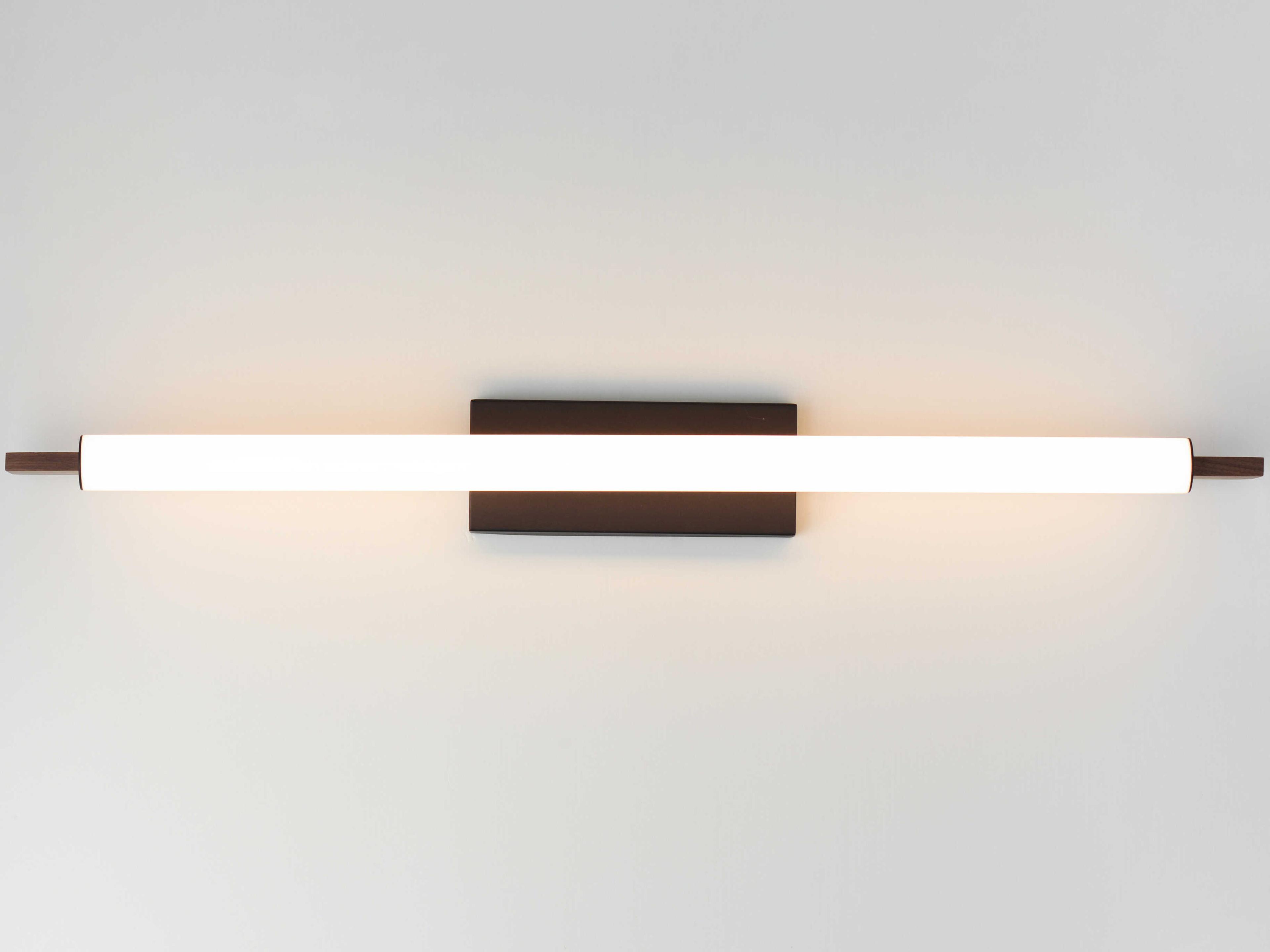 ET2 Joist 1-Light Walnut Black Vanity Light