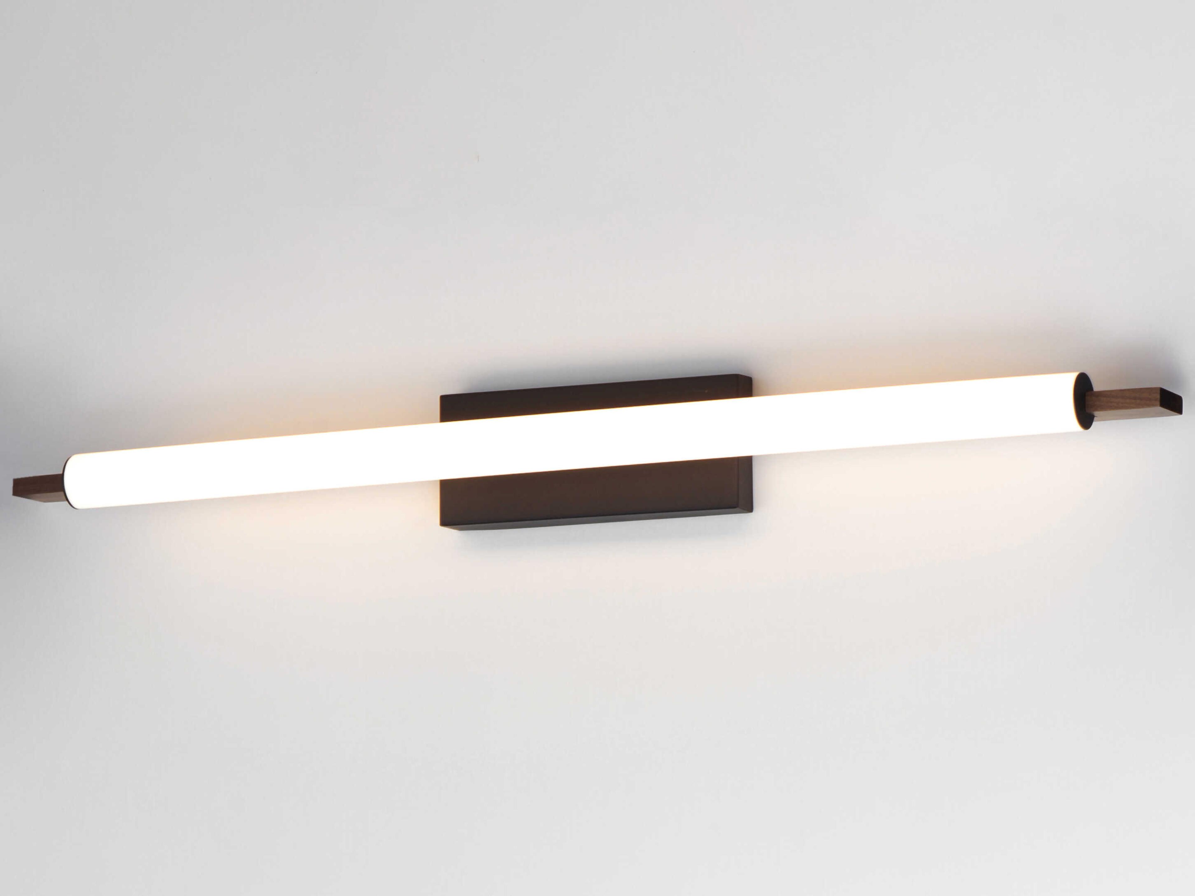 ET2 Joist 1-Light Walnut Black Vanity Light