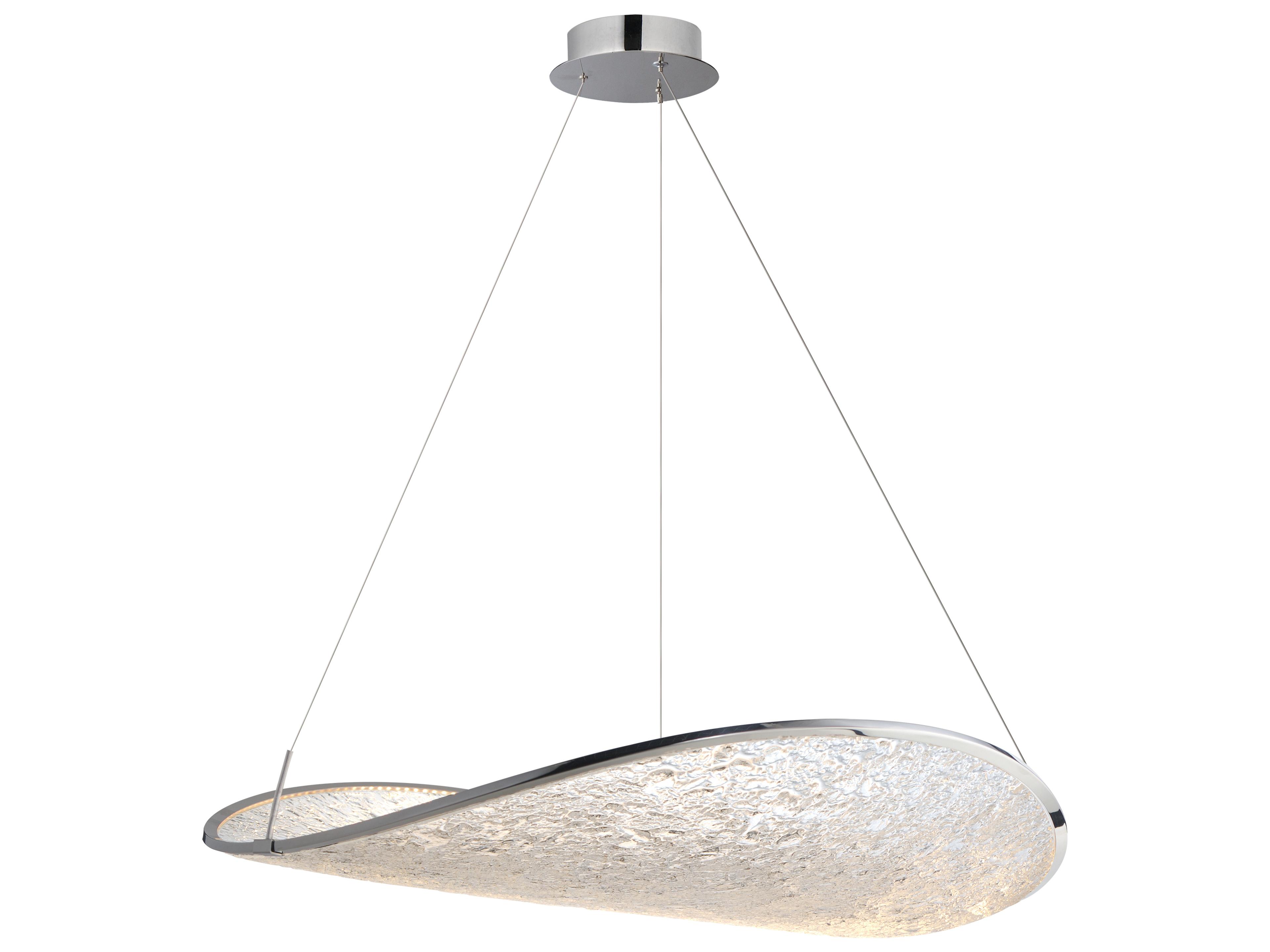 Moonscapes 1-Light Polished Chrome Round Pendant