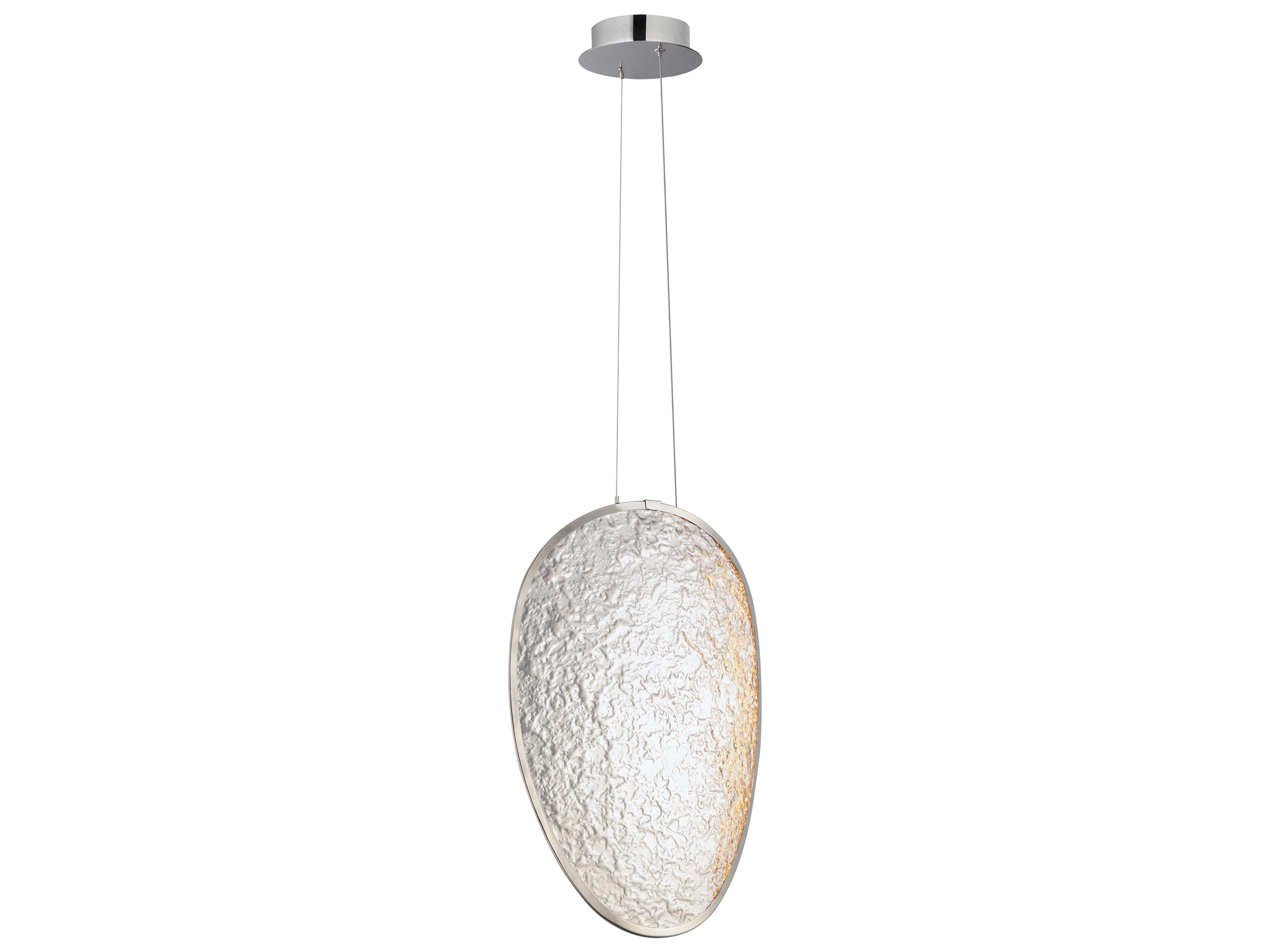 Moonscapes 1-Light Polished Chrome Round Pendant