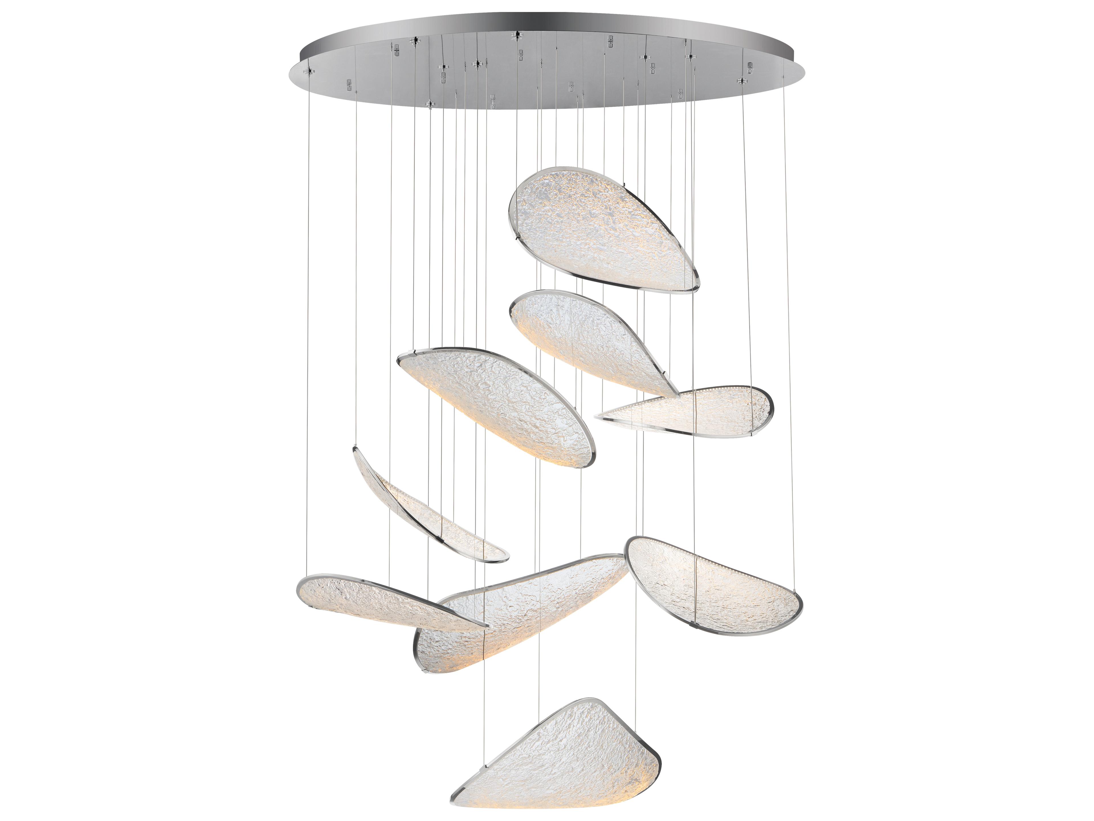 Moonscapes 9-Light Polished Chrome Round Pendant