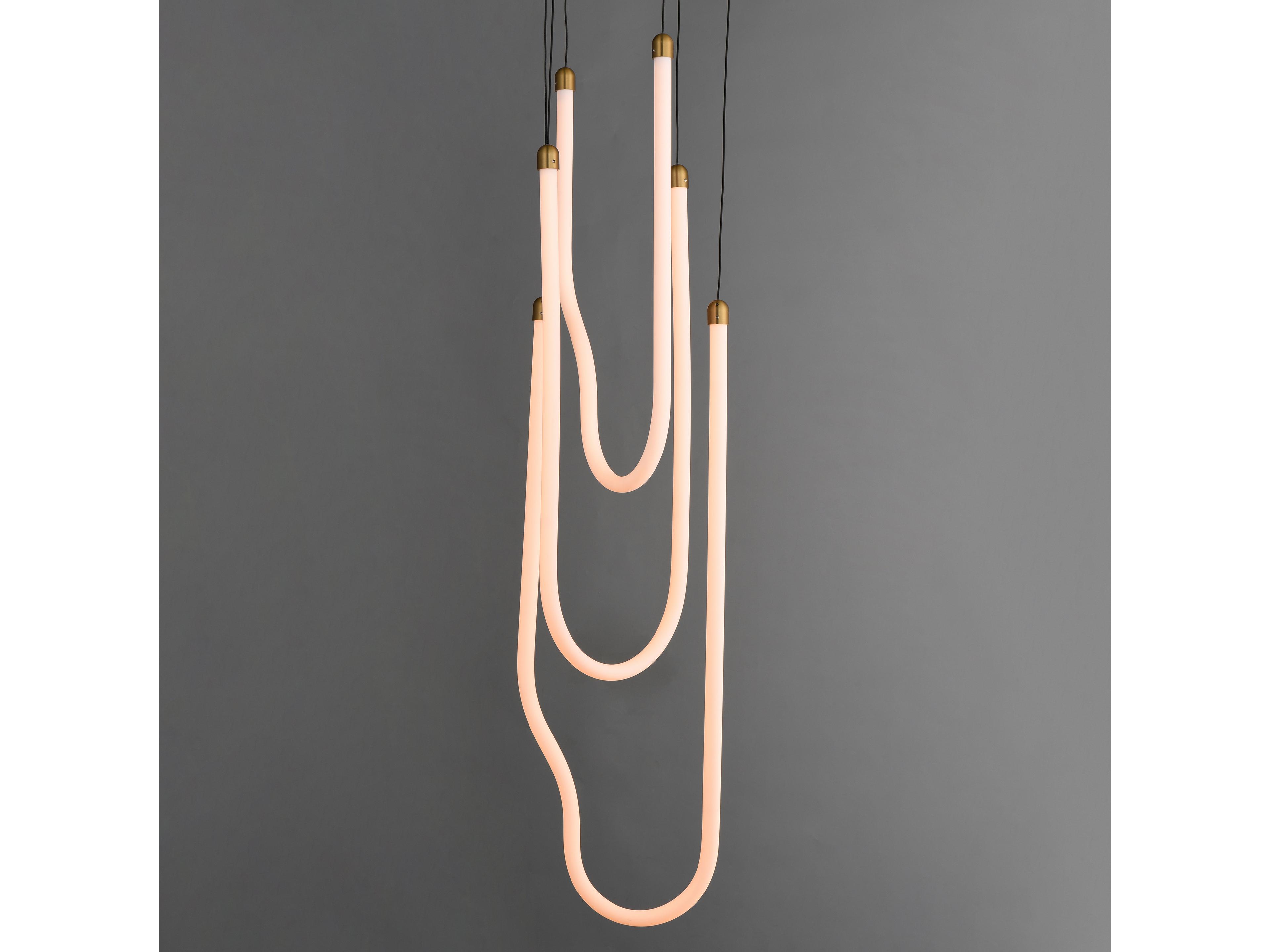 ET2 Soleil 3-Light Natural Aged Brass Linear Pendant