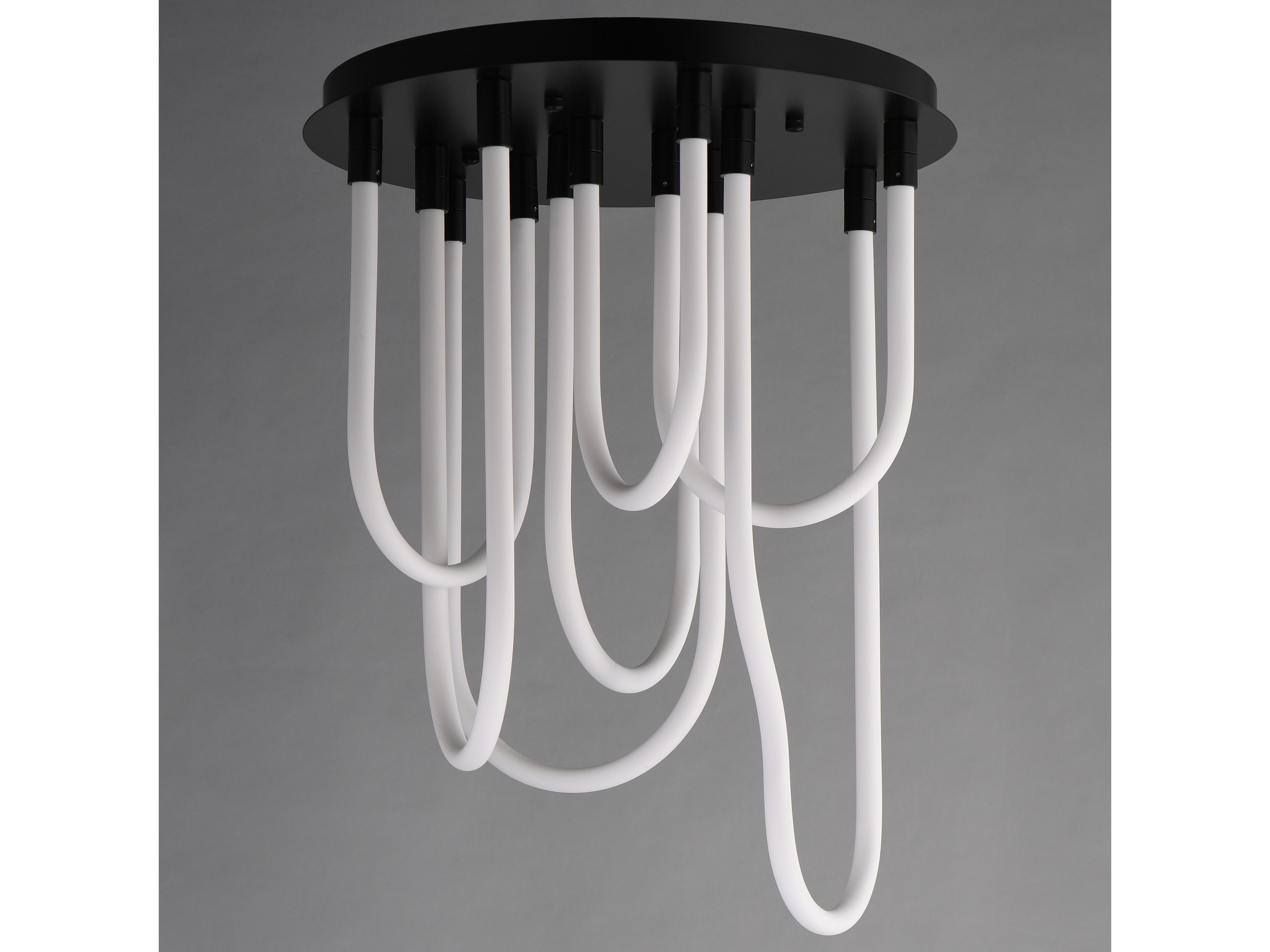 ET2 Soleil 7-Light Black Linear Flush Mount