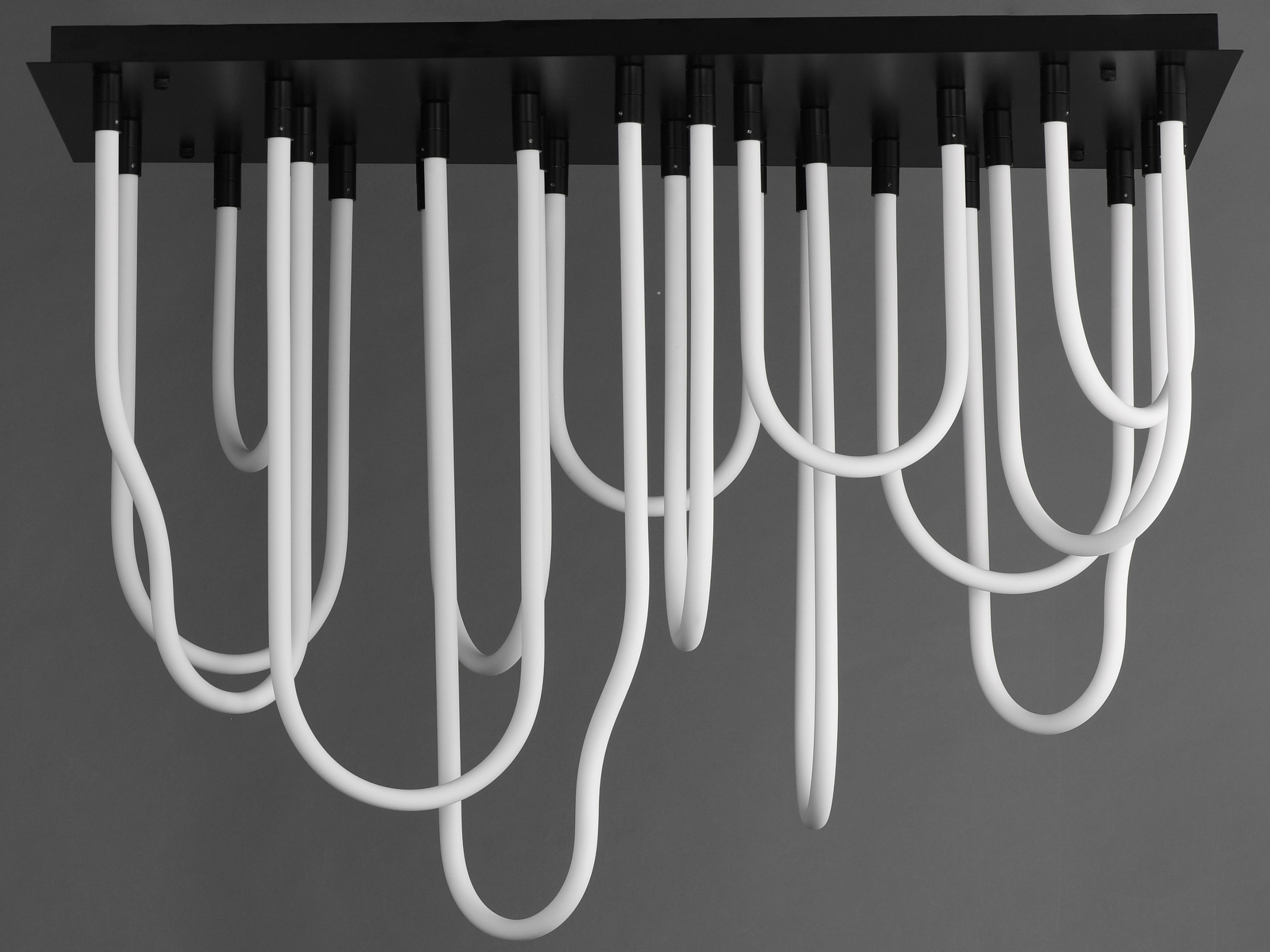 ET2 Soleil 14-Light Black Linear Flush Mount