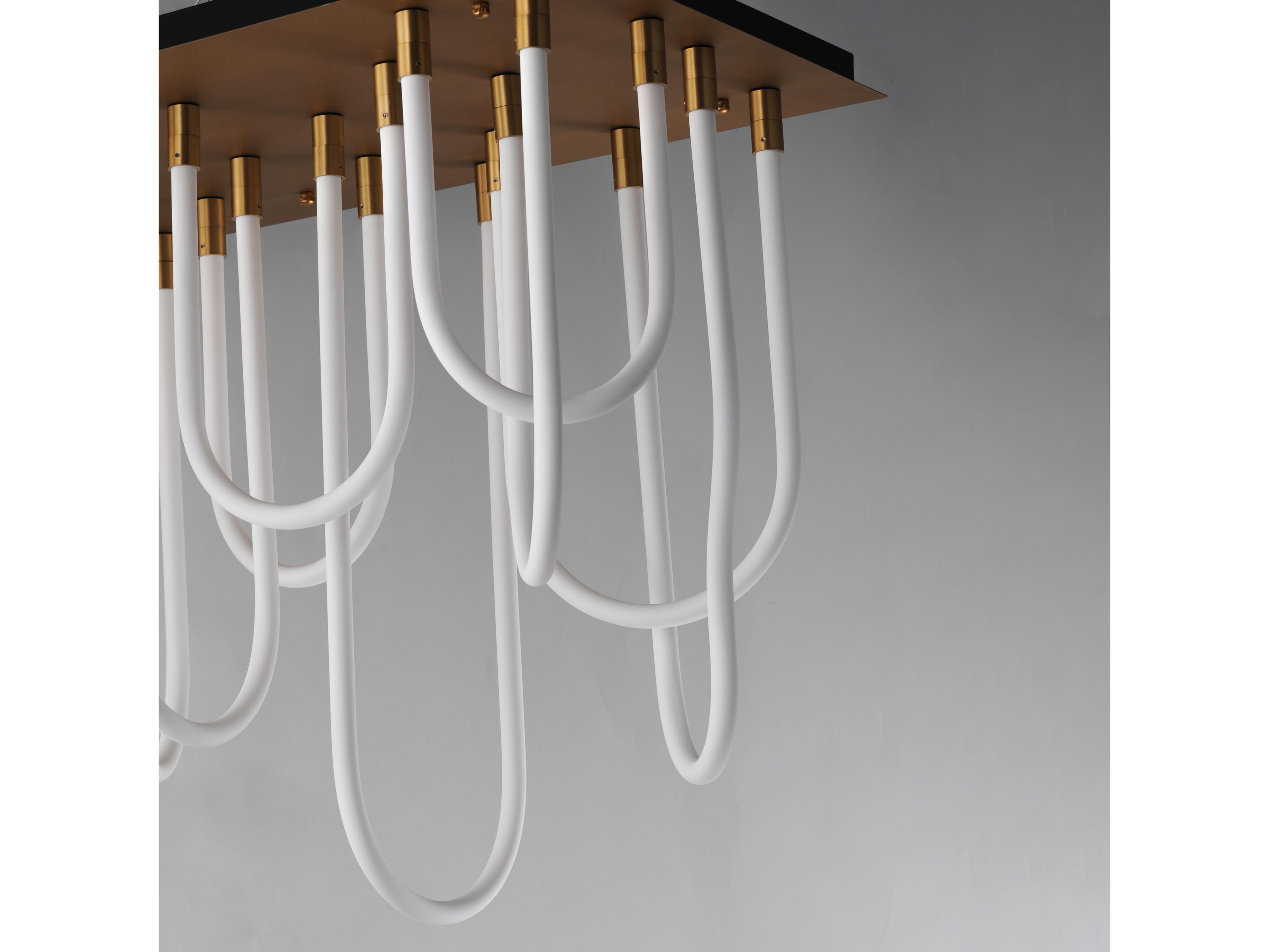 ET2 Soleil 14-Light Natural Aged Brass Linear Flush Mount