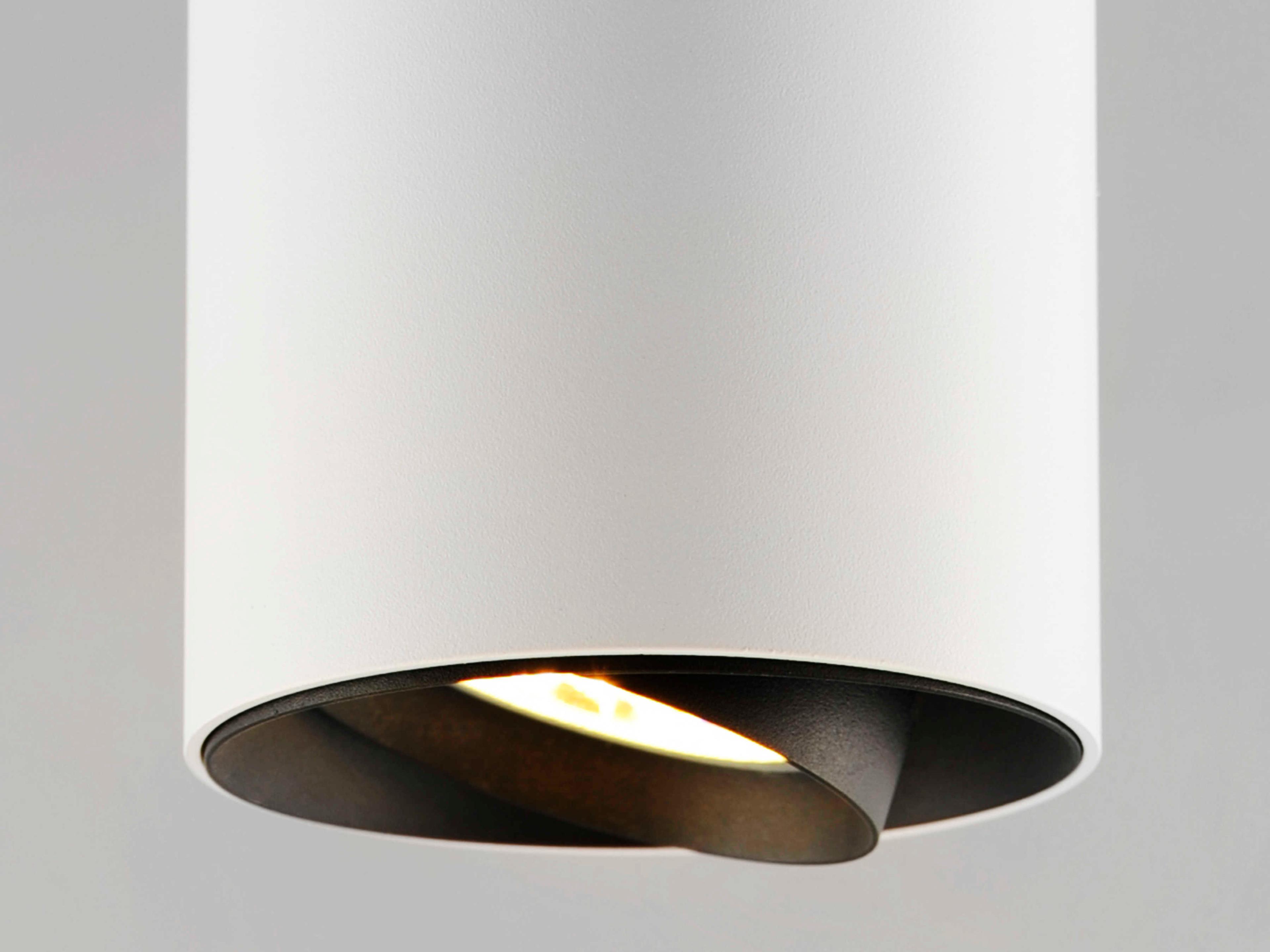 ET2 1-Light White LED Cylinder Mini Pendant