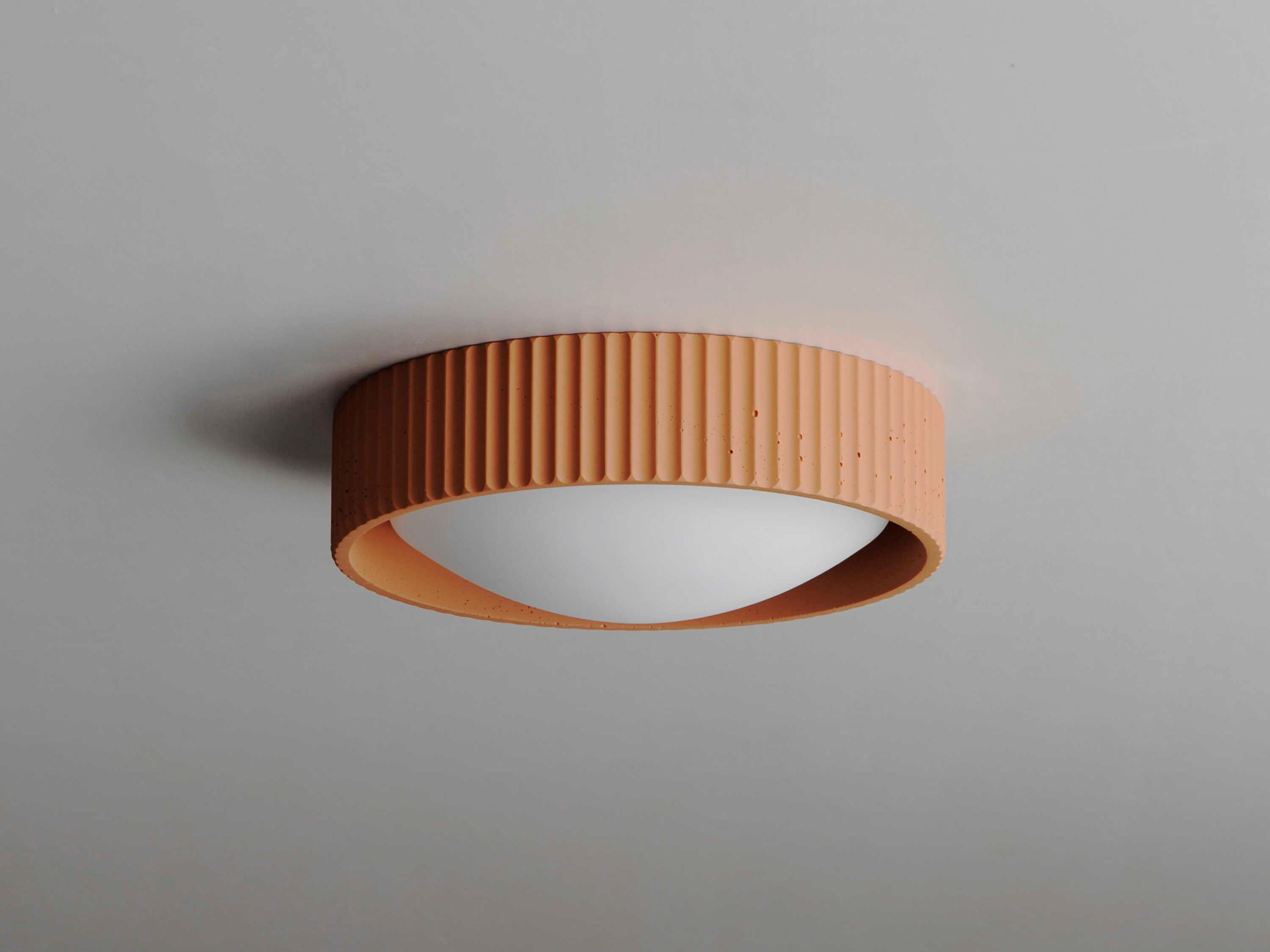 ET2 Souffle 1-Light Terra Cotta Orange LED Round Flush Mount