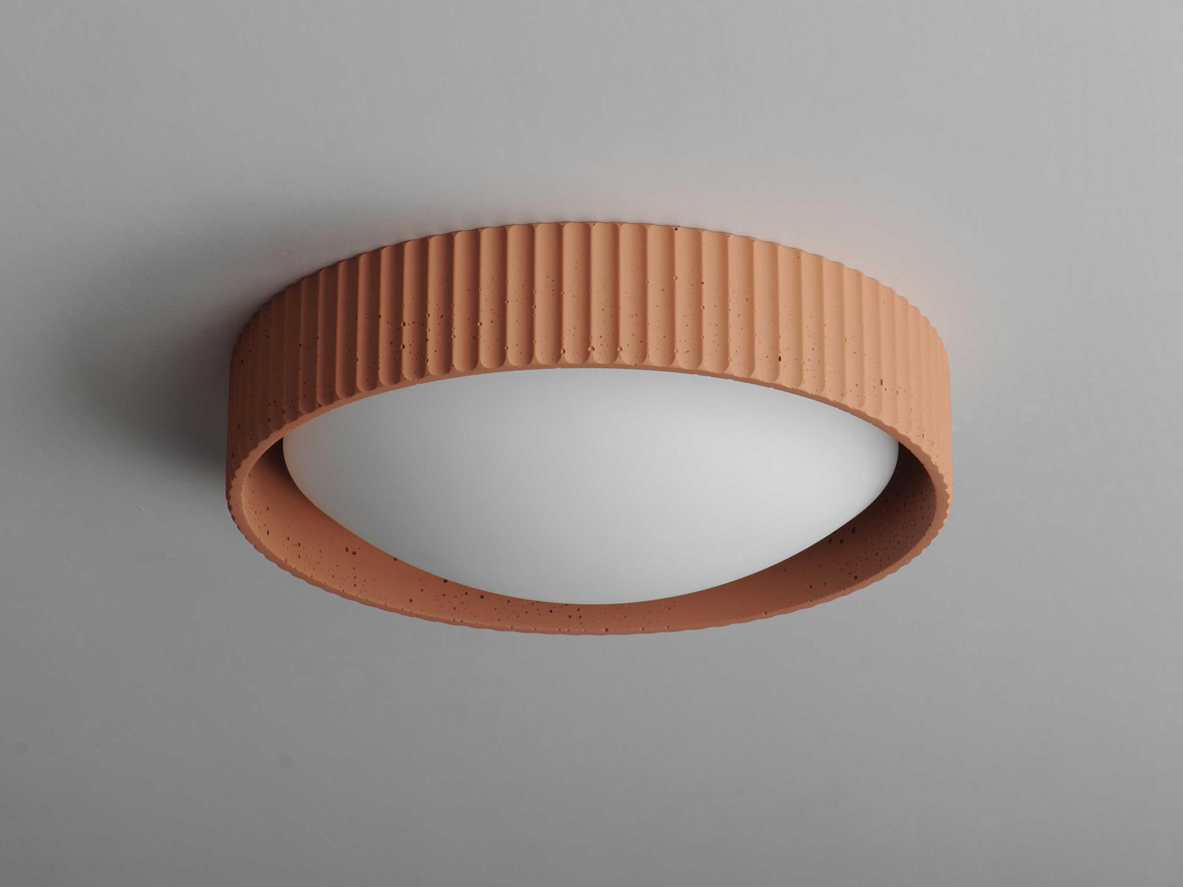 ET2 Souffle 1-Light Terra Cotta Orange LED Round Flush Mount