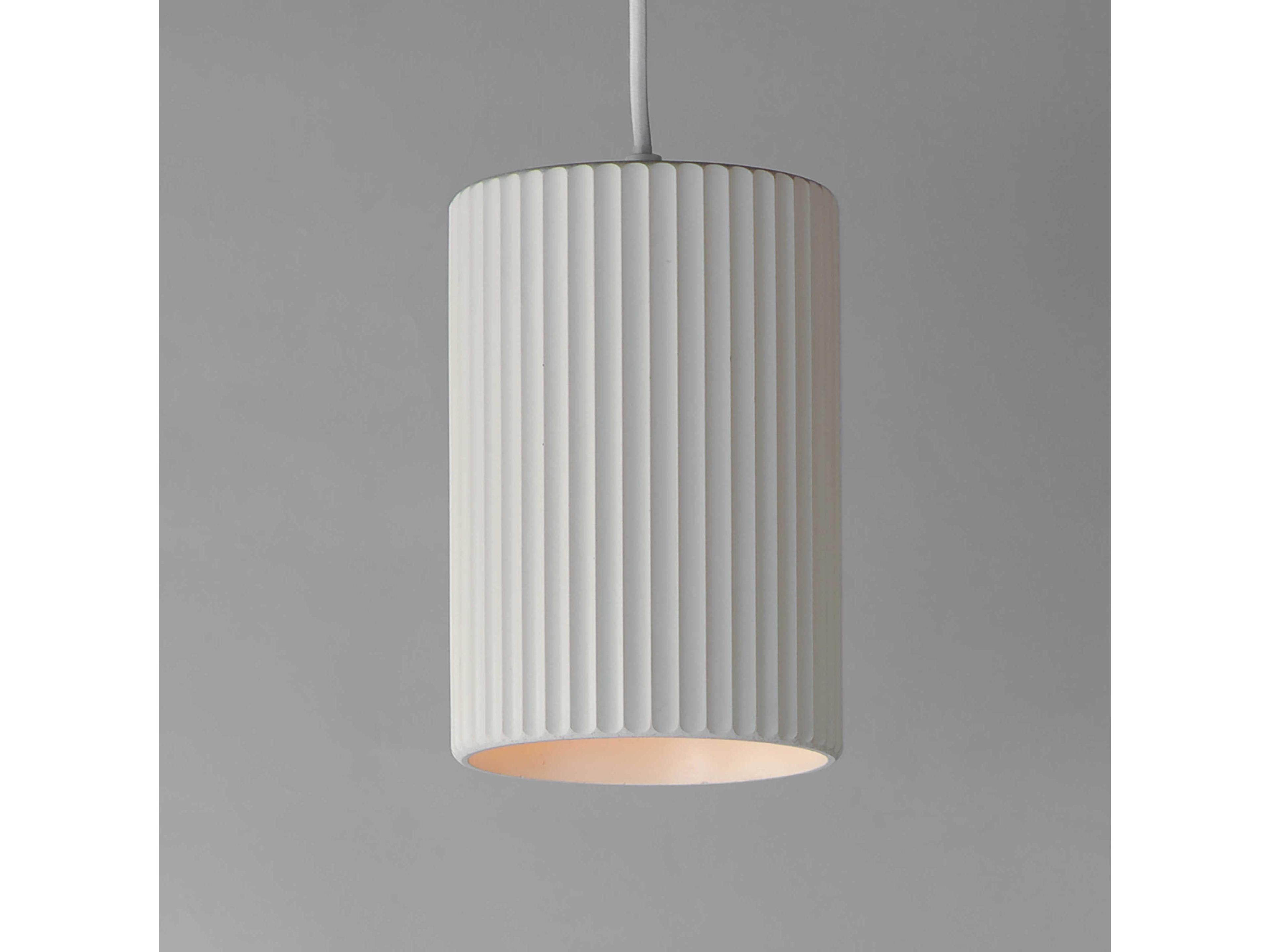 ET2 1-Light Chaulk White Cylinder Mini Pendant