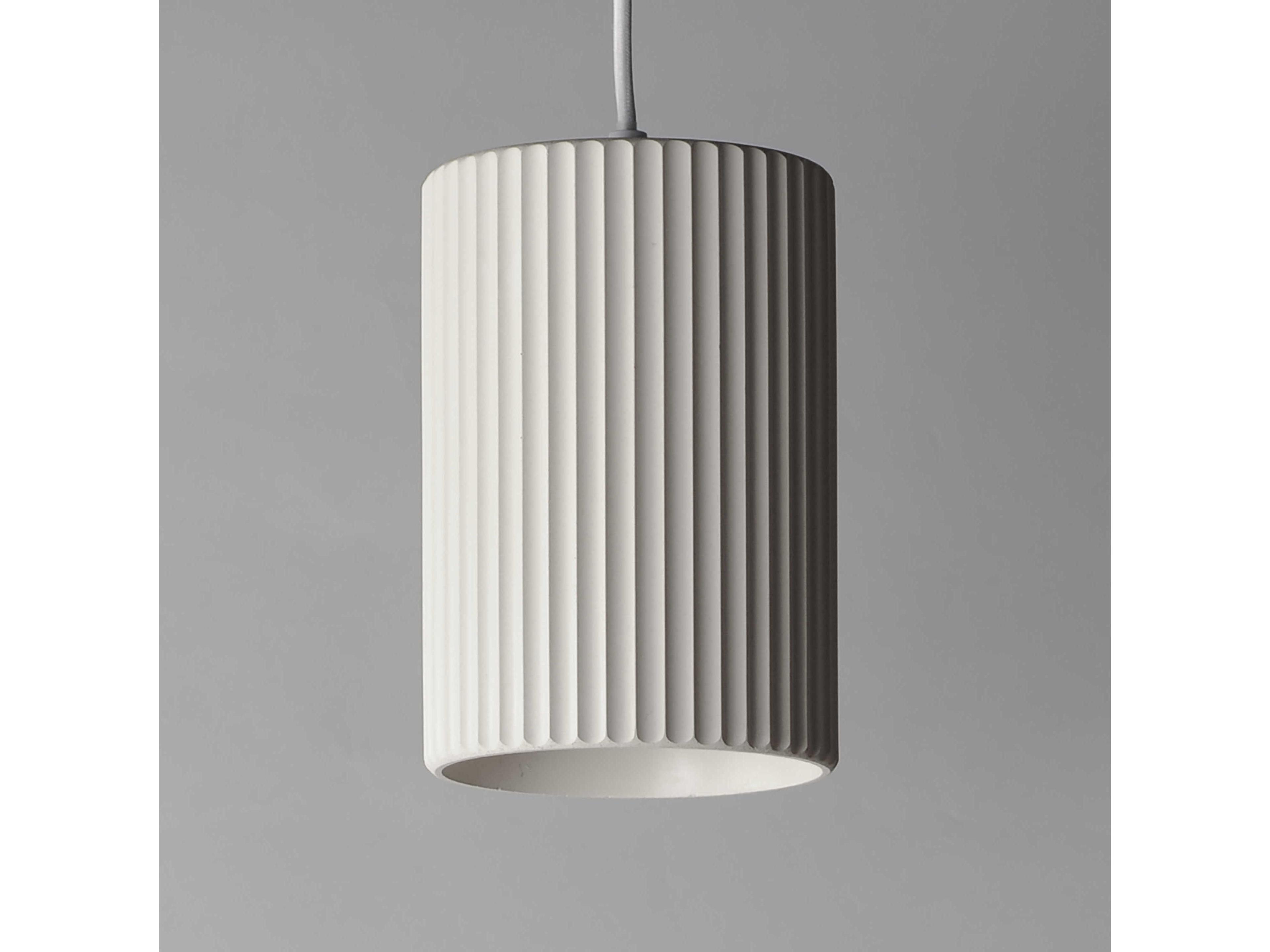 ET2 1-Light Chaulk White Cylinder Mini Pendant
