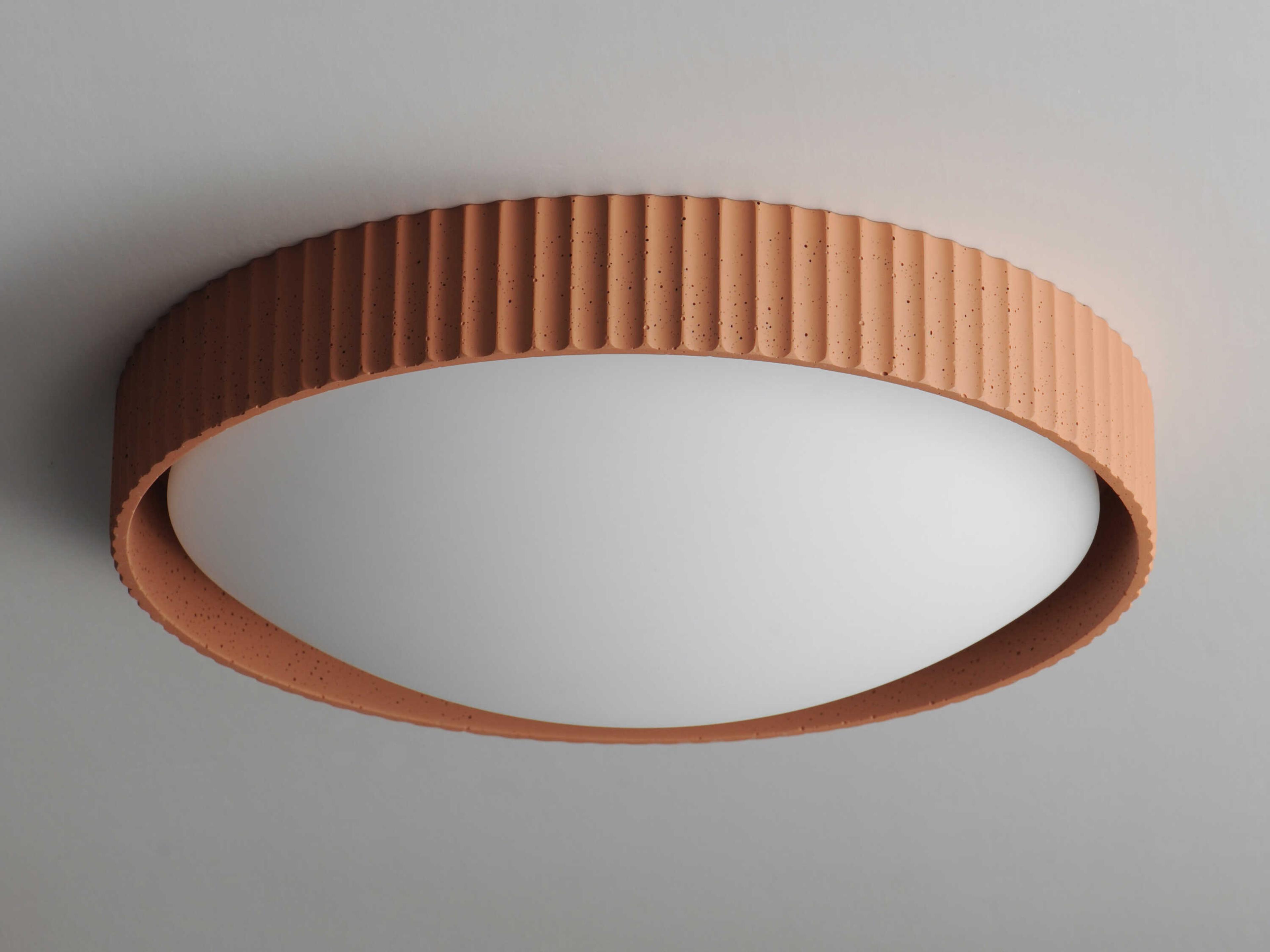 ET2 Souffle 1-Light Terra Cotta Orange LED Round Flush Mount