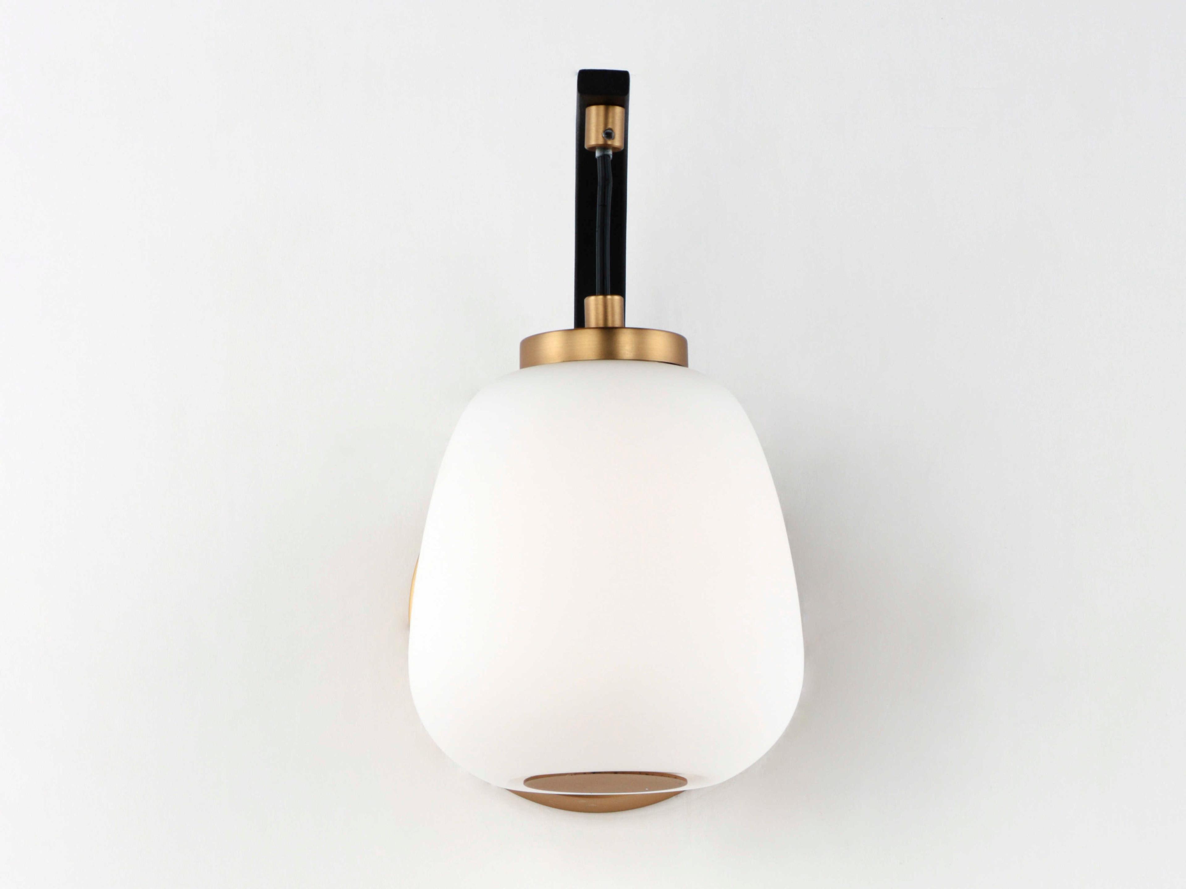 ET2 1-Light Black Gold Glass LED Wall Sconce