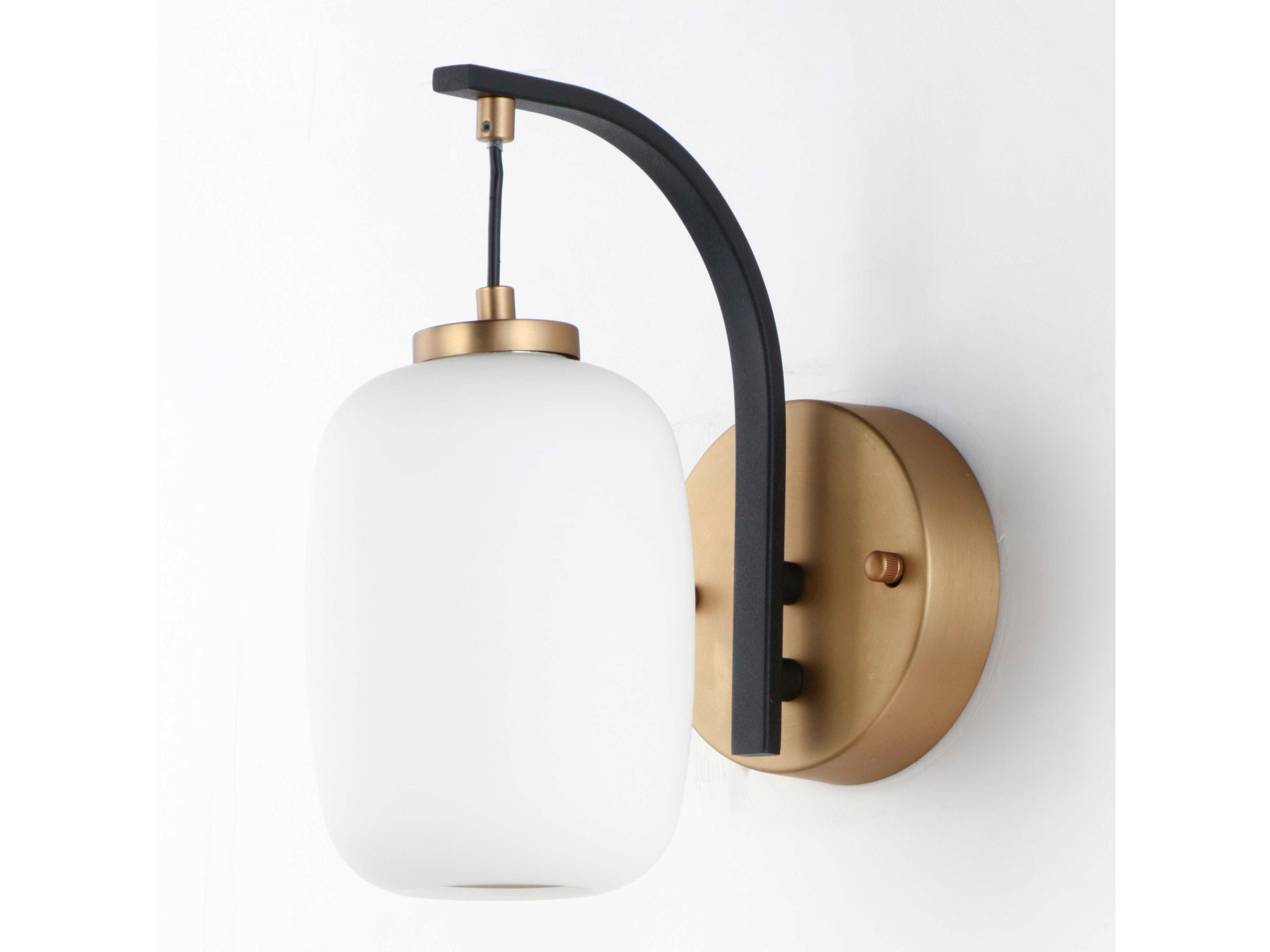 ET2 Soji 1-Light Black Gold Glass LED Wall Sconce