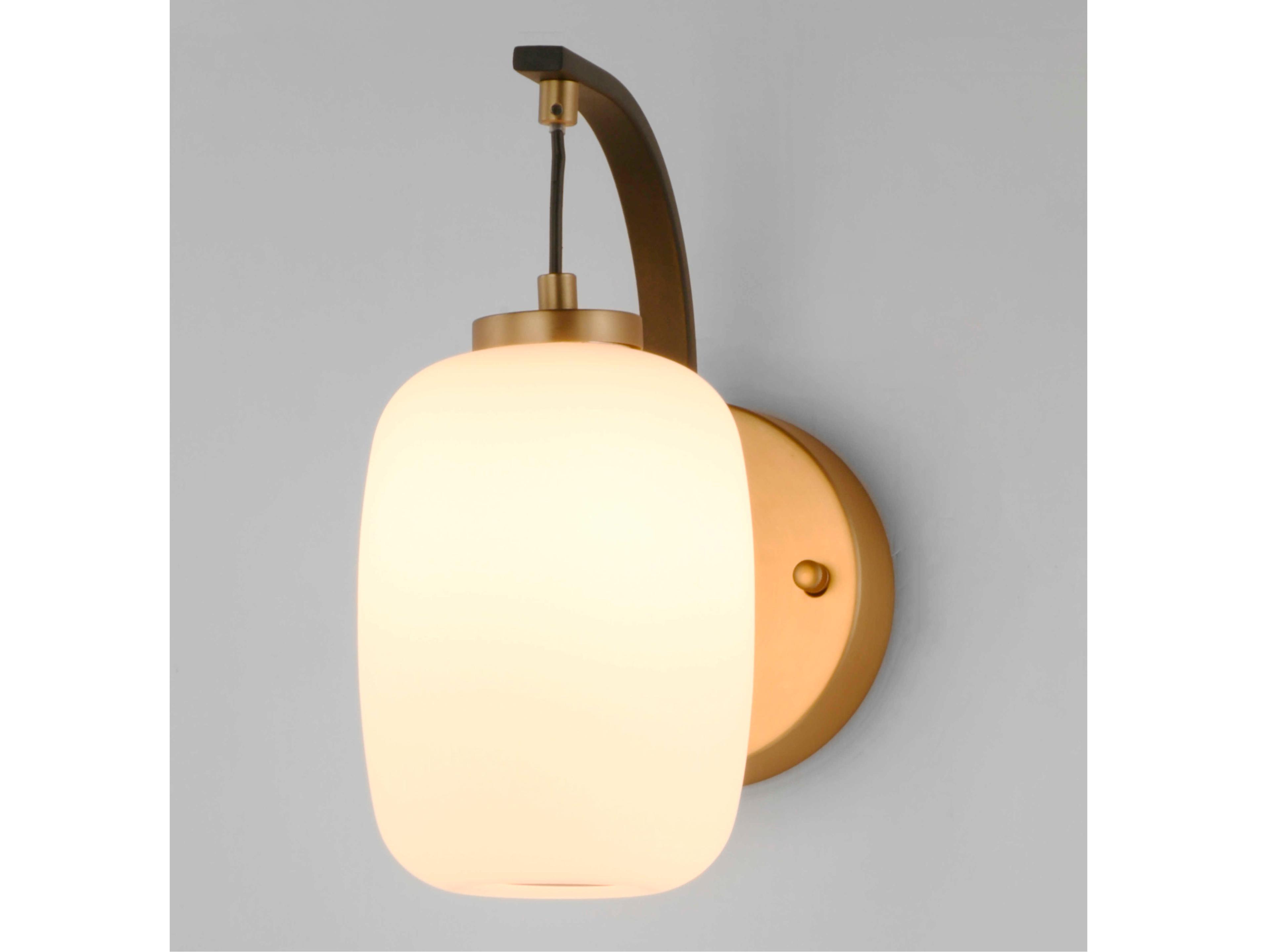 ET2 Soji 1-Light Black Gold Glass LED Wall Sconce