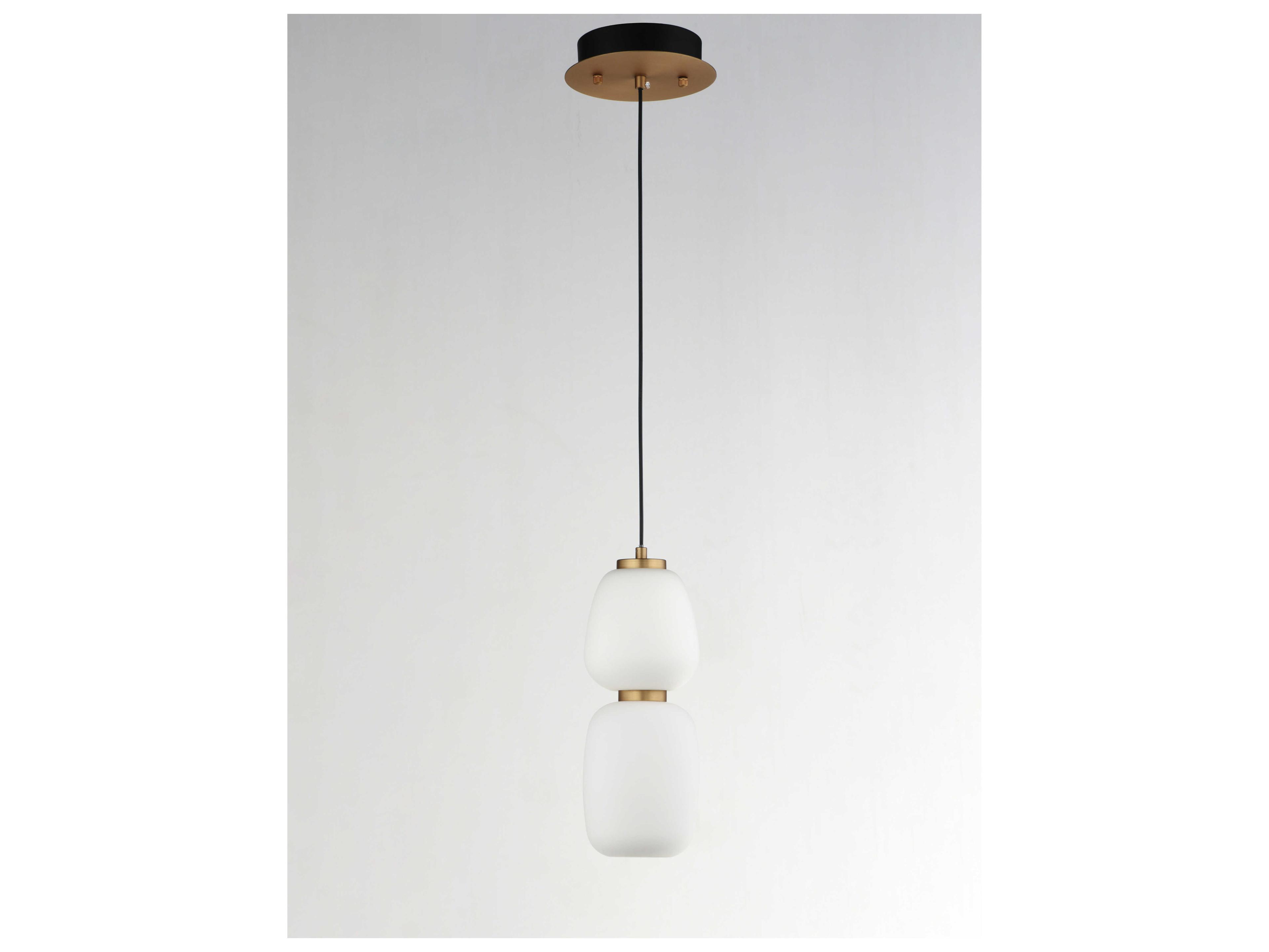 ET2 1-Light Black Gold Glass LED Geometric Mini Pendant