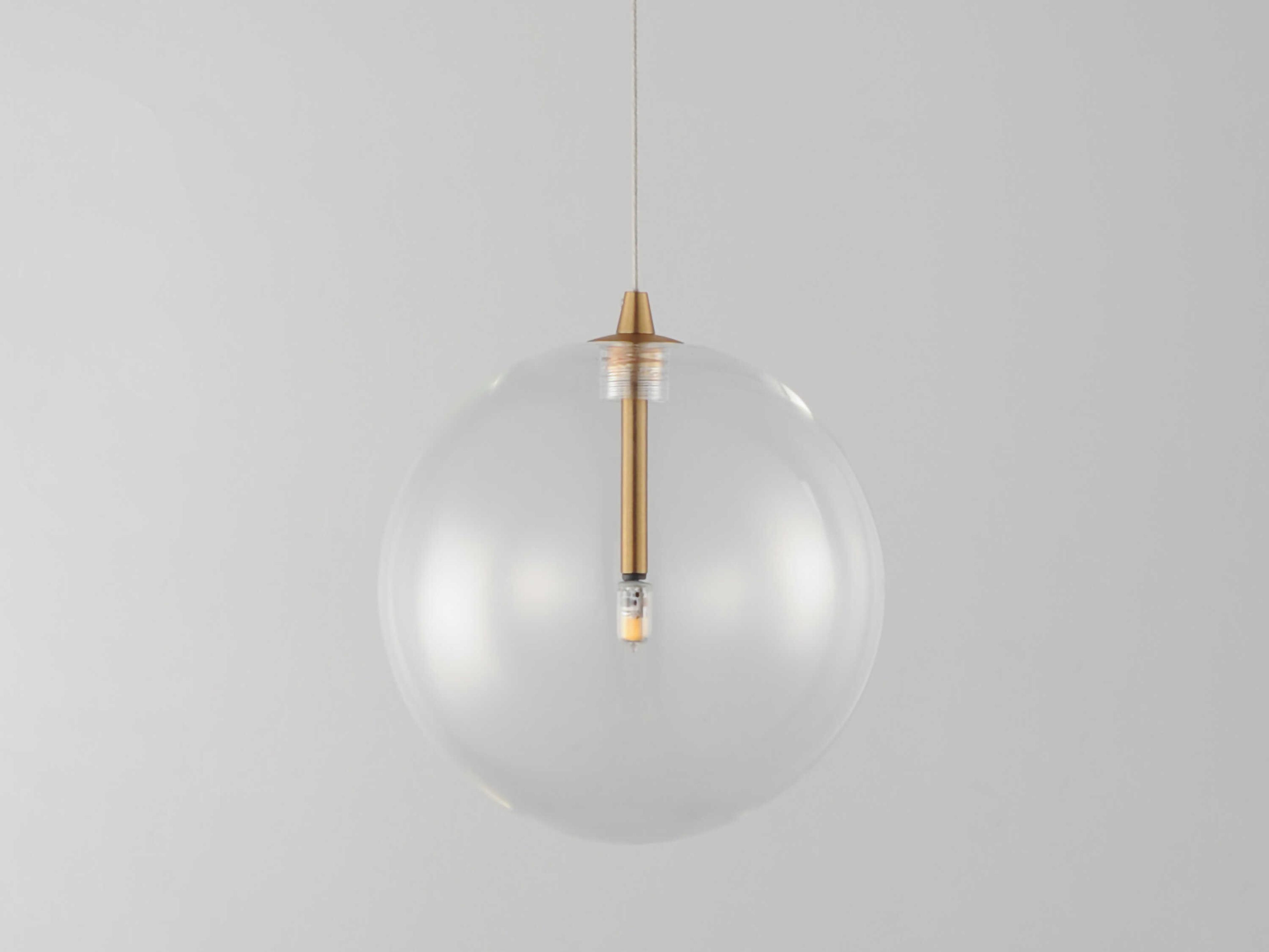 ET2 1-Light Natural Aged Brass Globe Mini Pendant