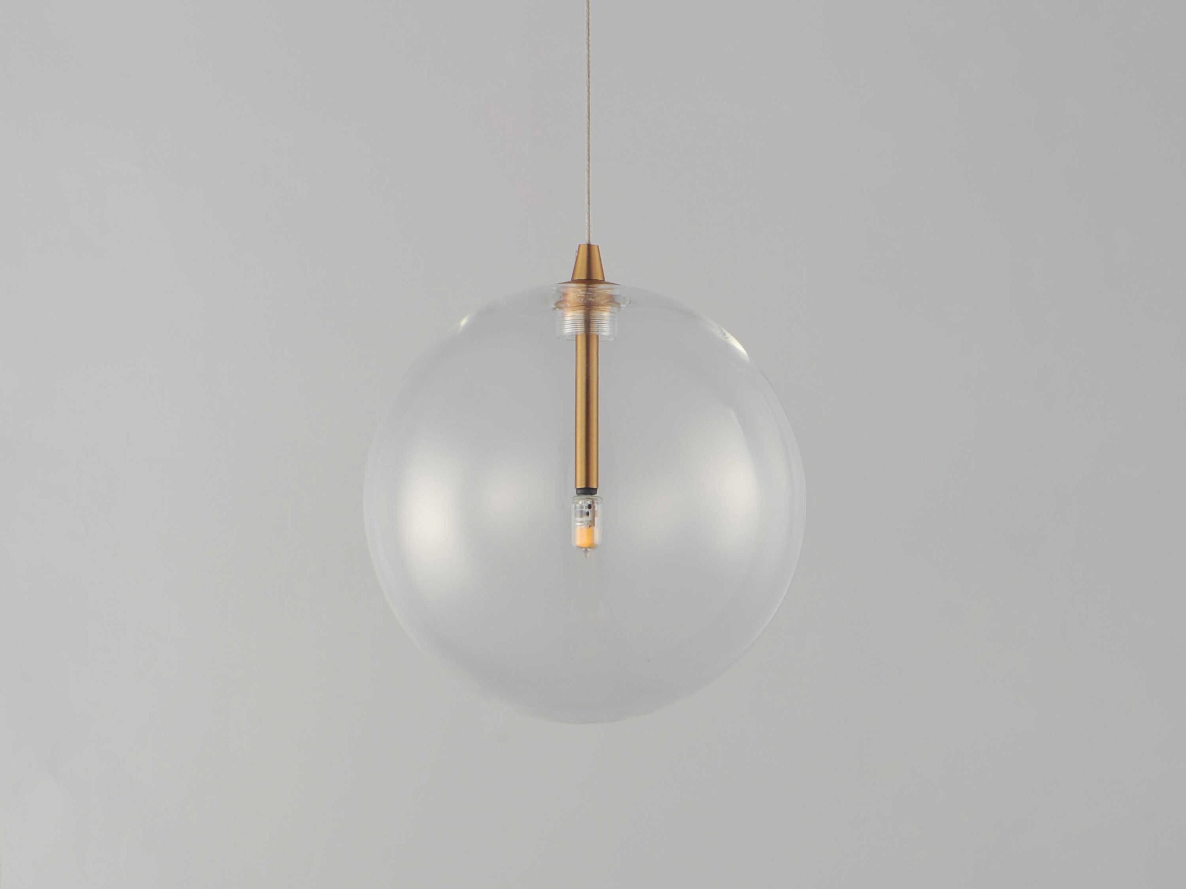 ET2 1-Light Natural Aged Brass Globe Mini Pendant
