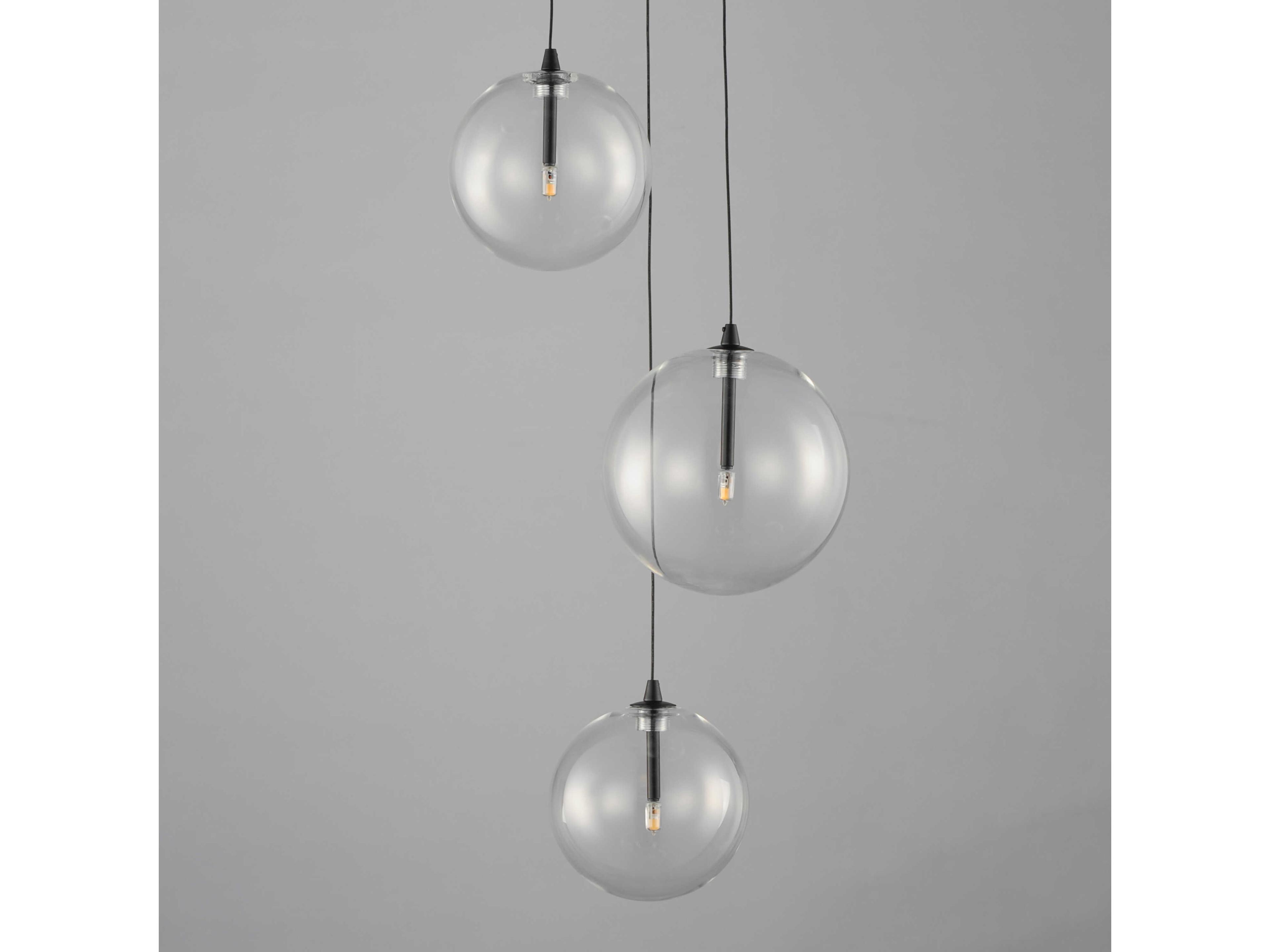 ET2 Global 3-Light Black Globe Mini Pendant