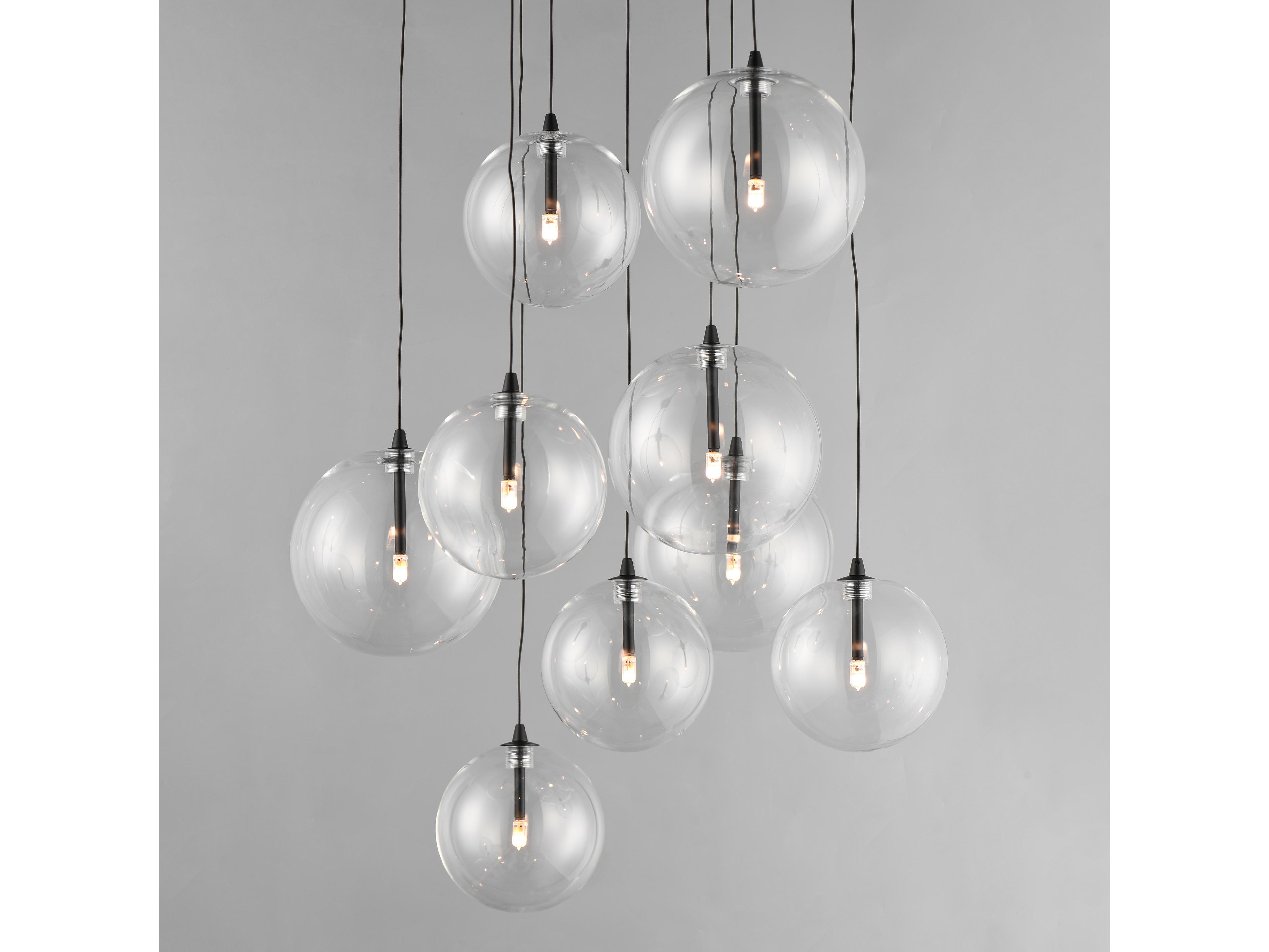 ET2 Global 9-Light Black Globe Pendant