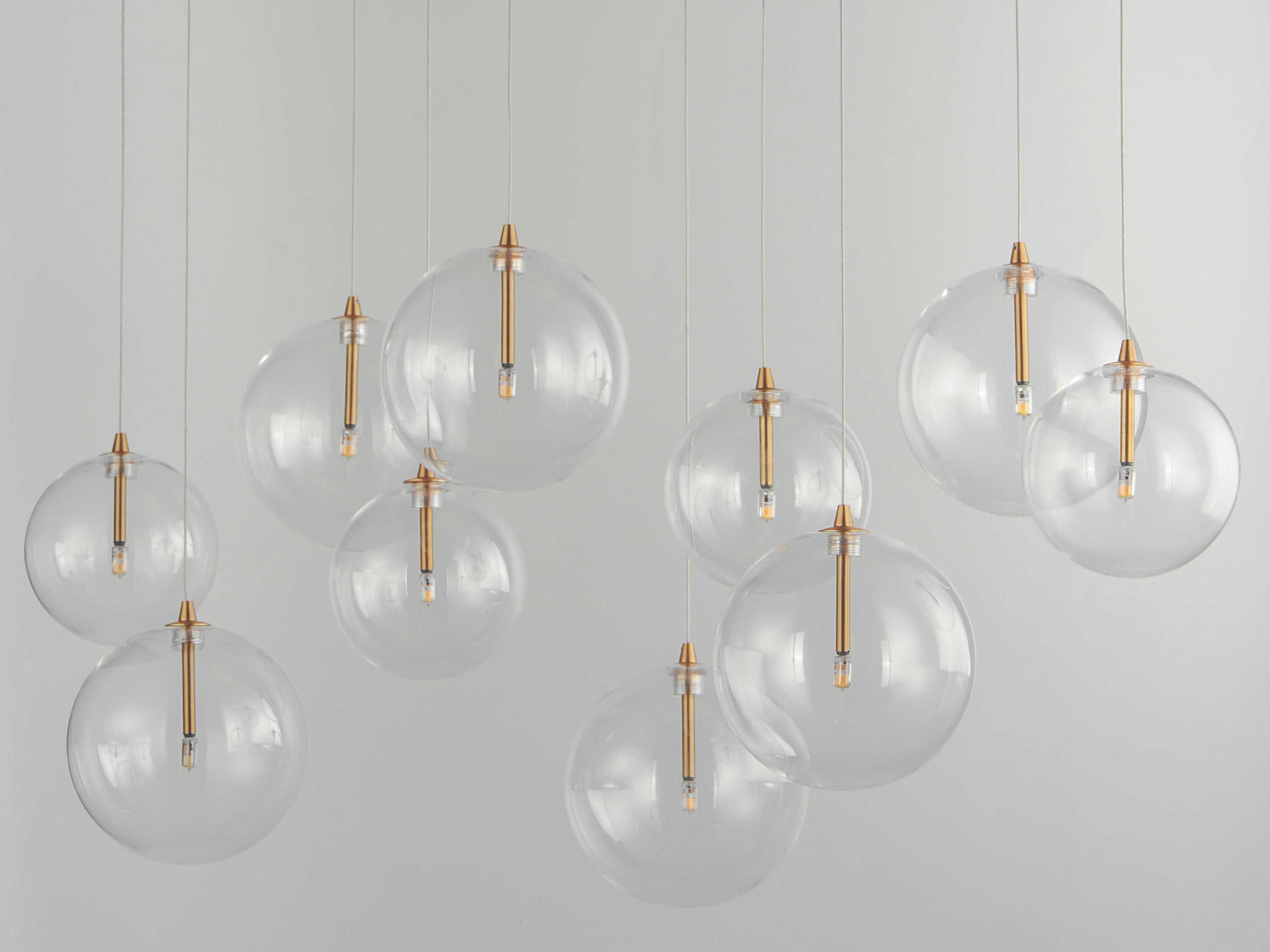 ET2 Global 10-Light Natural Aged Brass Globe Island Pendant