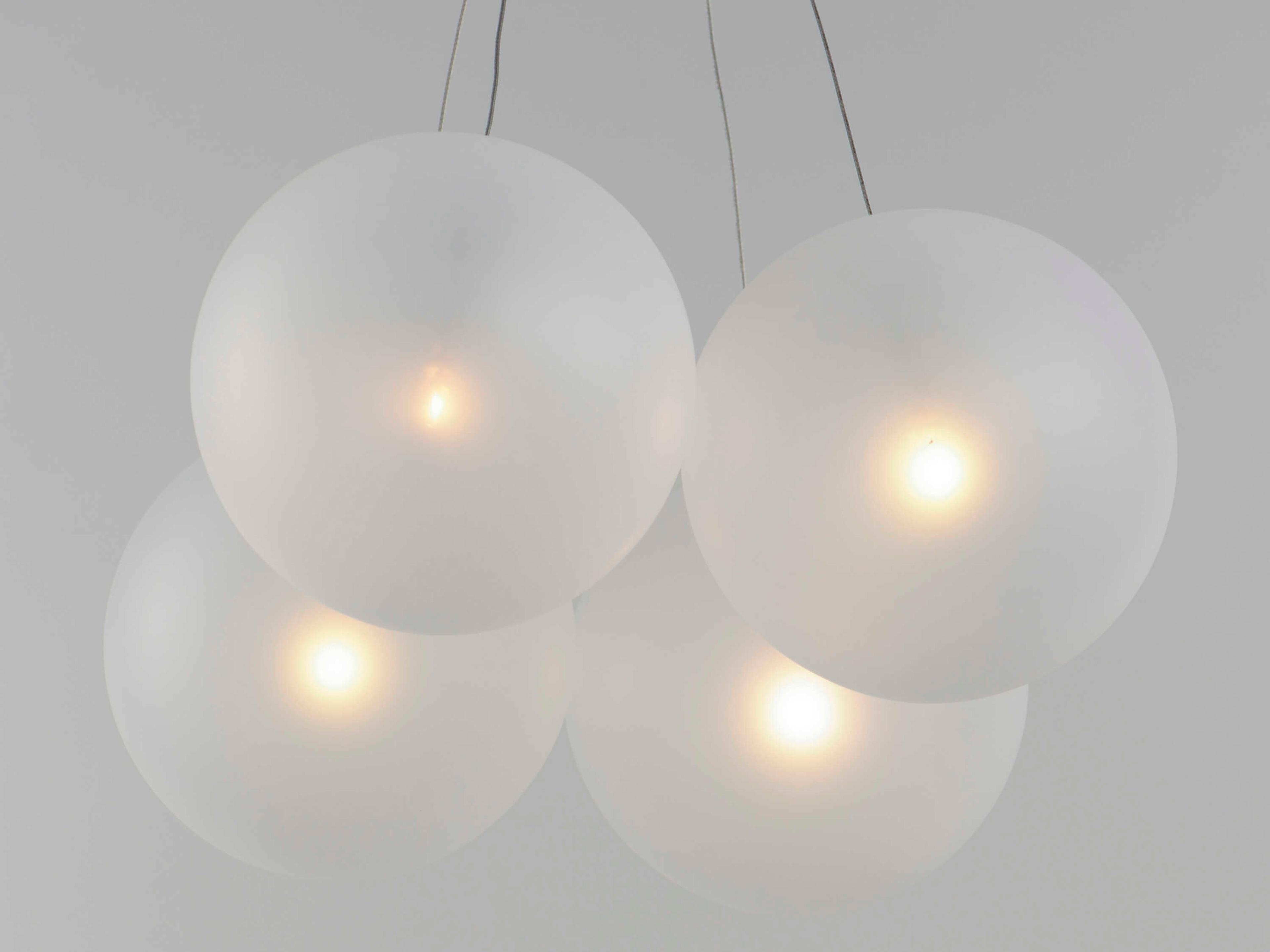 ET2 Burst 4-Light Satin Nickel Glass LED Globe Pendant
