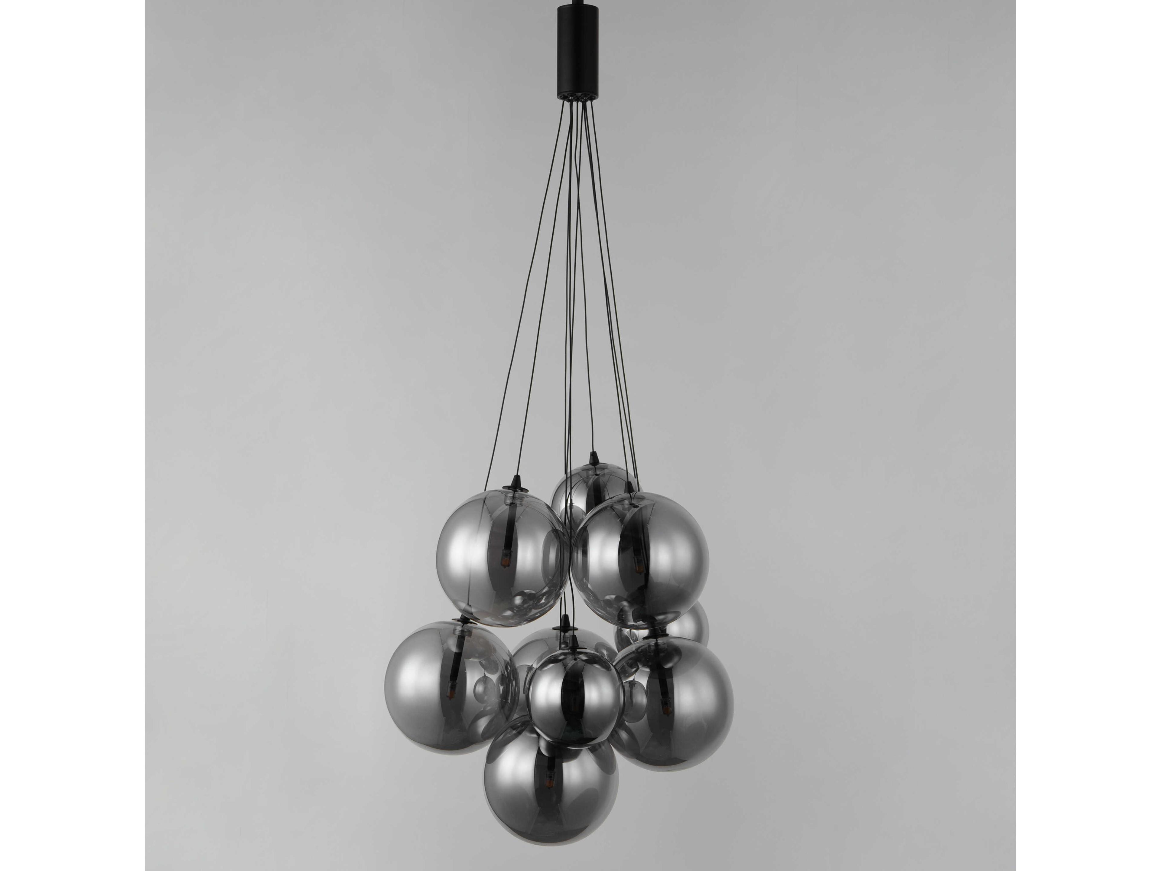 ET2 Burst 9-Light Black Glass LED Globe Pendant